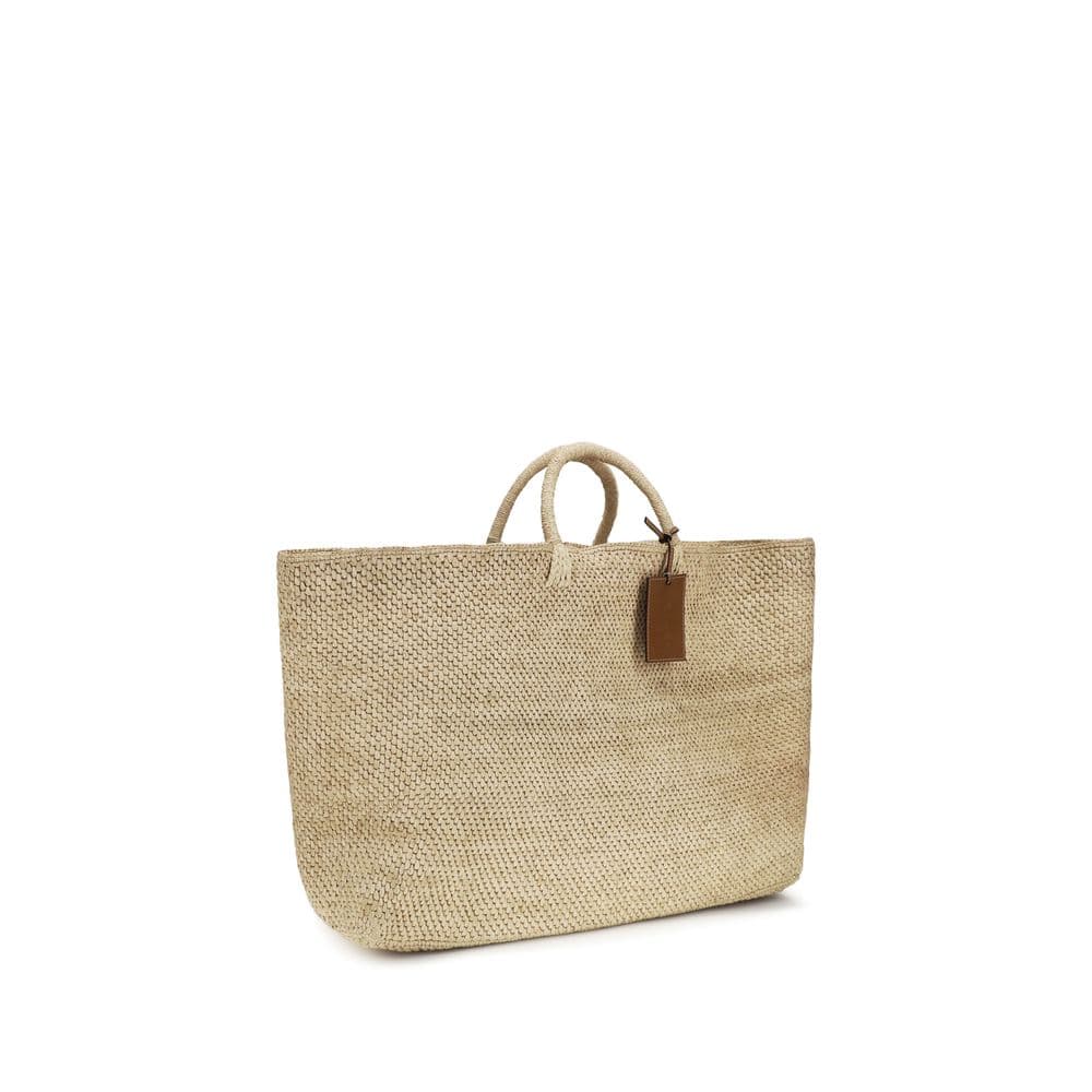 Beige Raffia Handbag - 2