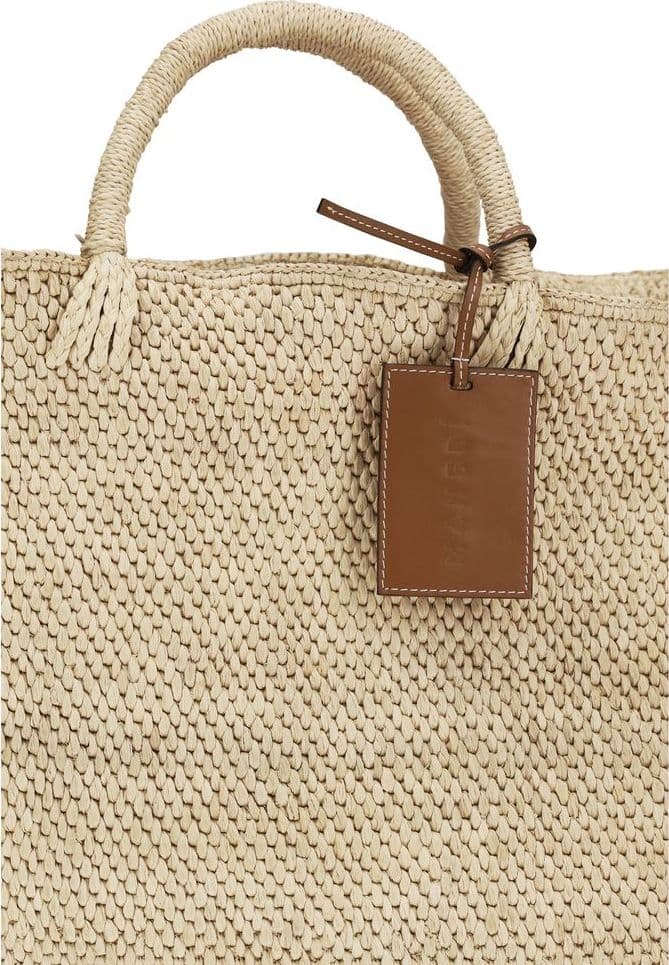 Beige Raffia Handbag - 4