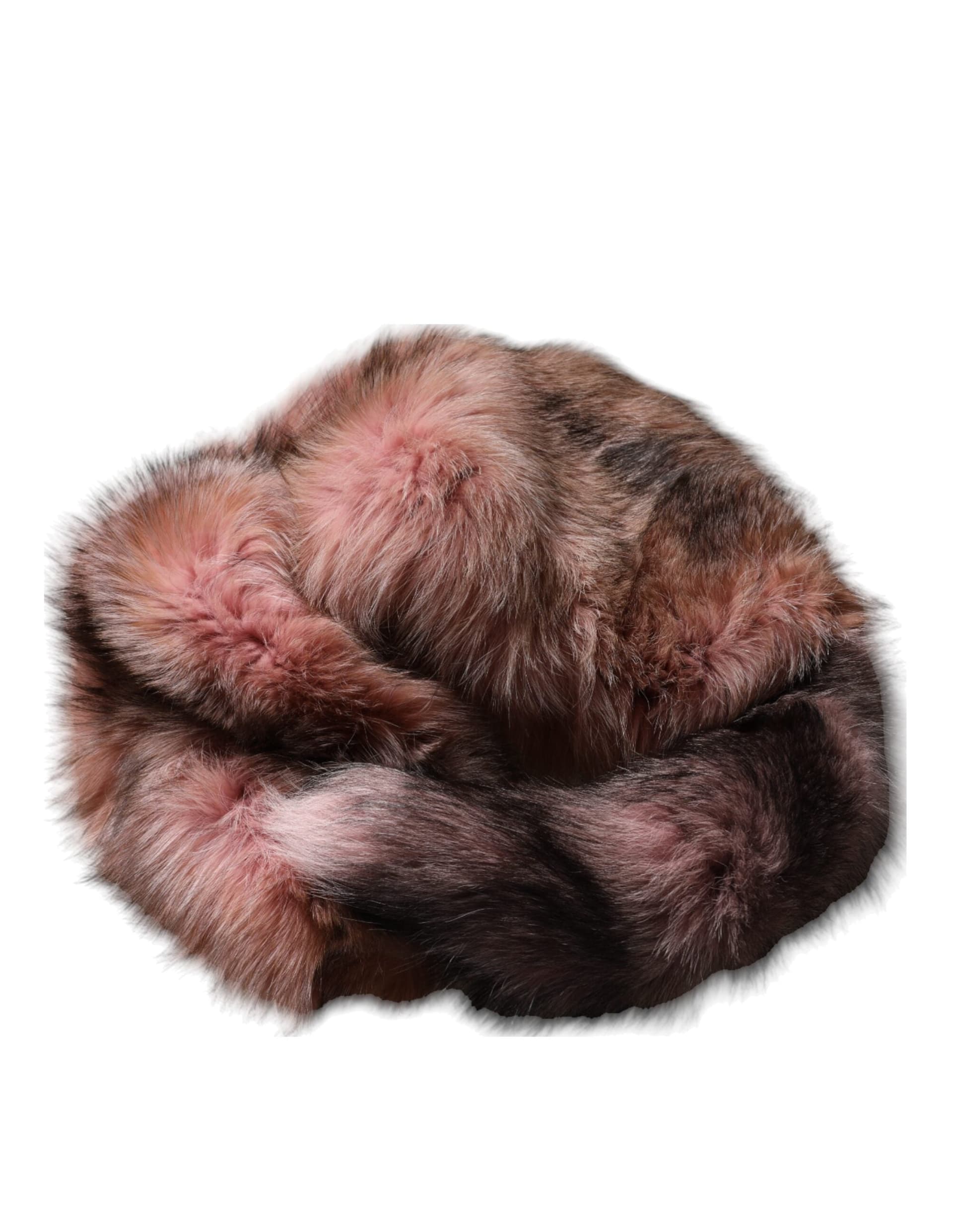 Pink Frost Fox Fur Neck Warmer Winter Scarf - 3