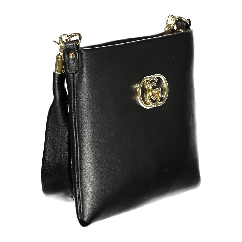 Black Polyurethane Women Handbag - 3