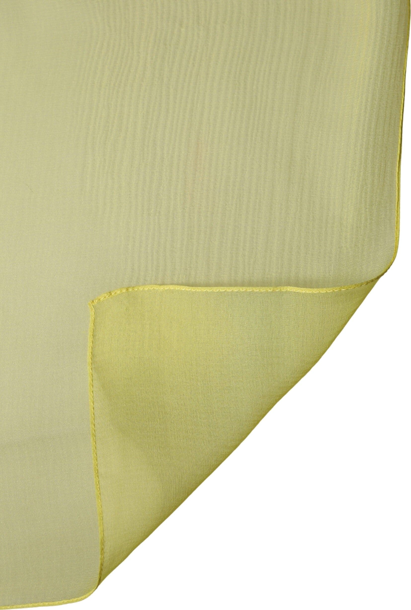Yellow Silk Neck Wrap Shawl Foulard 120cm x 117cm Scarf - 3