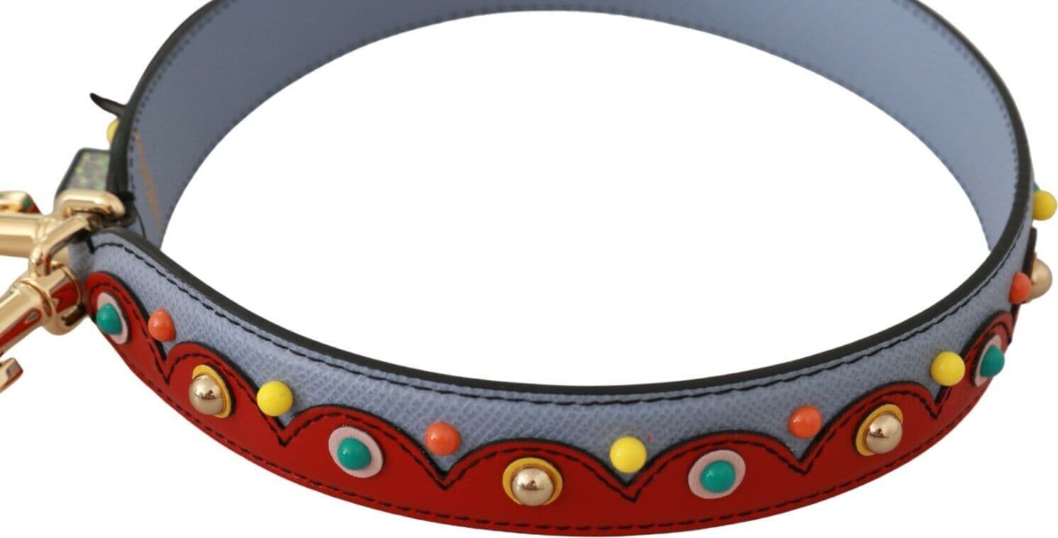 Blue and red Shoulder Strap Leather Blue Handbag Accessory - 2