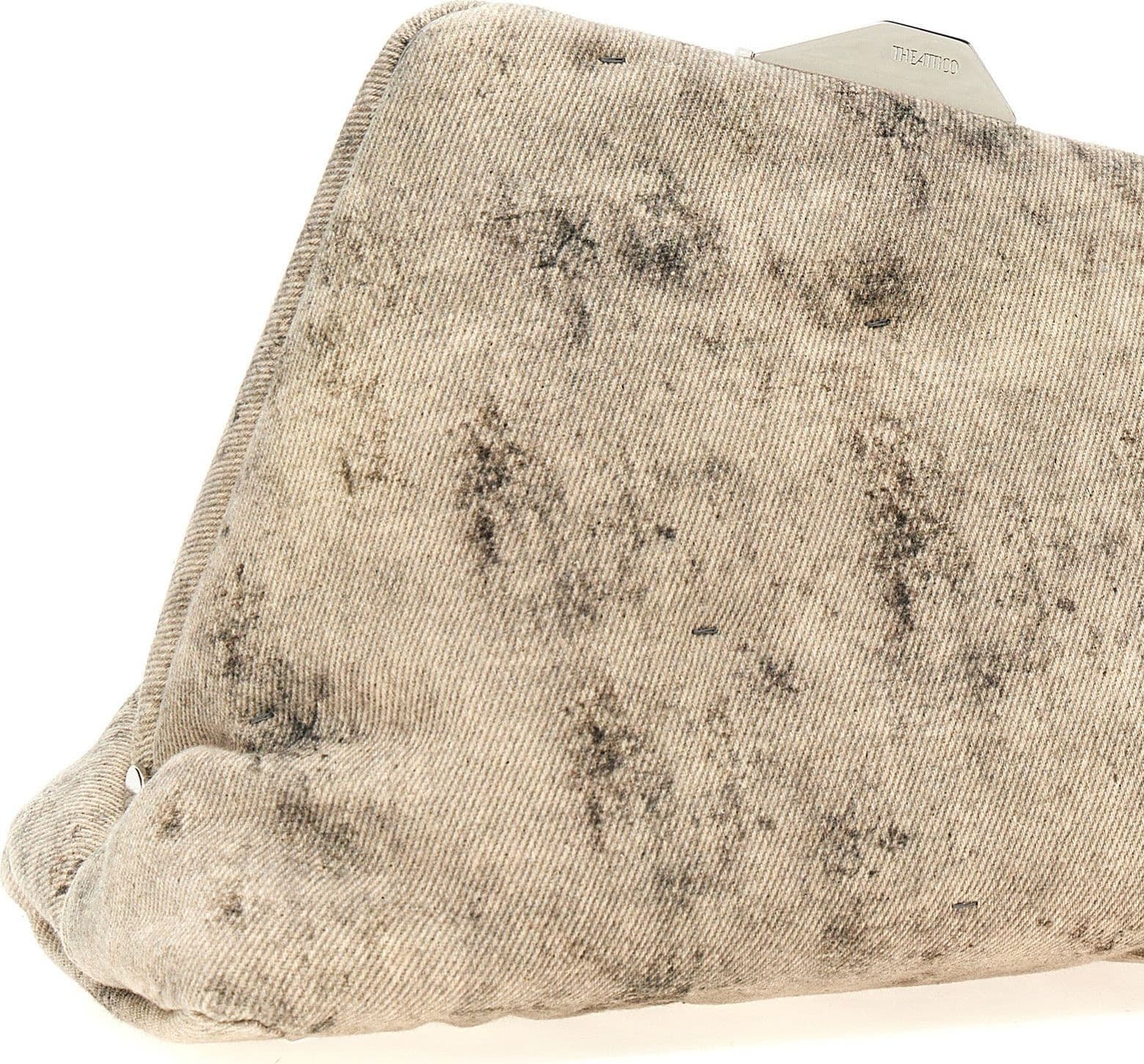 Gray Leather Clutch Bag - 3