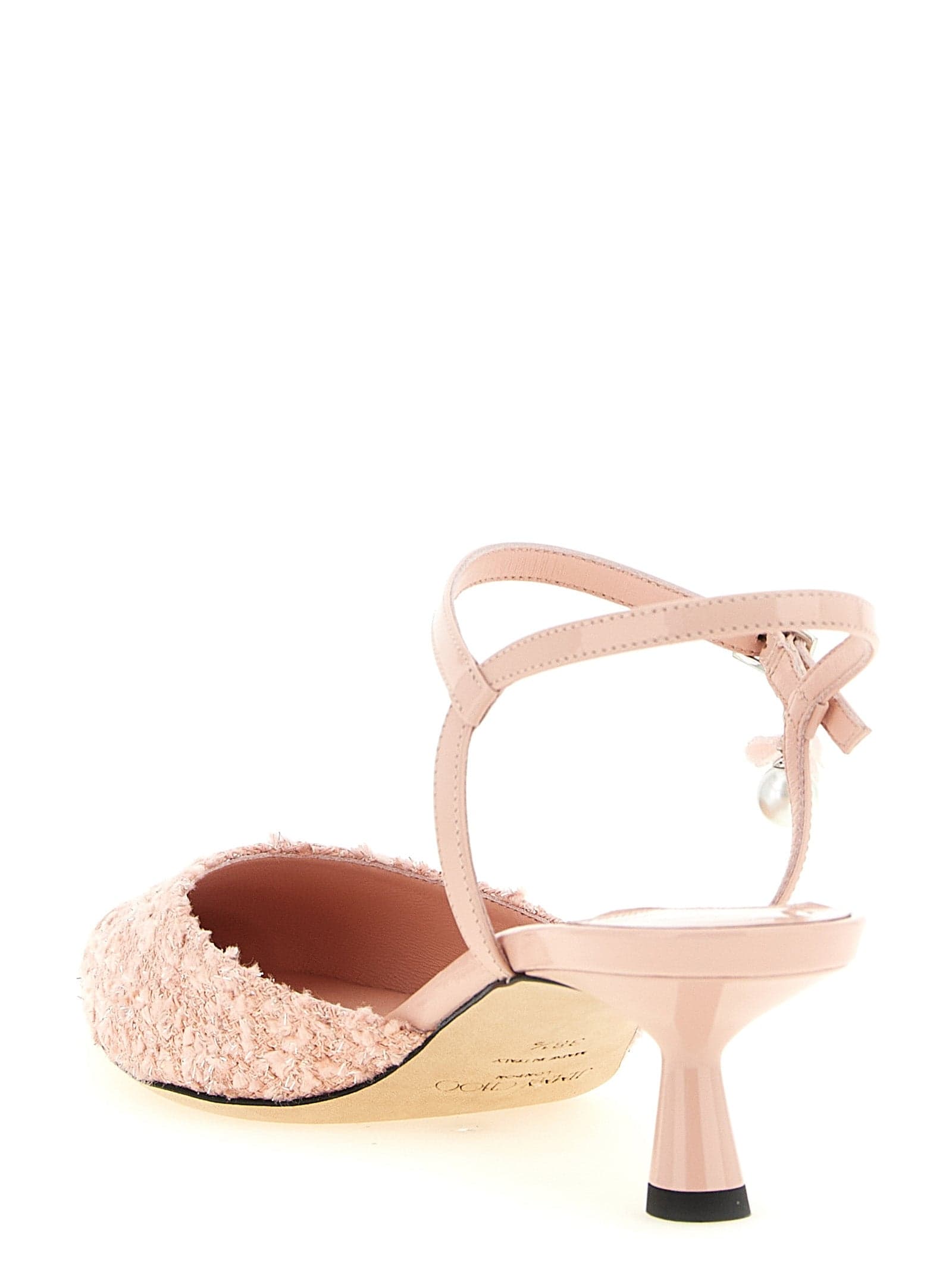 Multicolor Tencel Mid Heel Pumps - 3