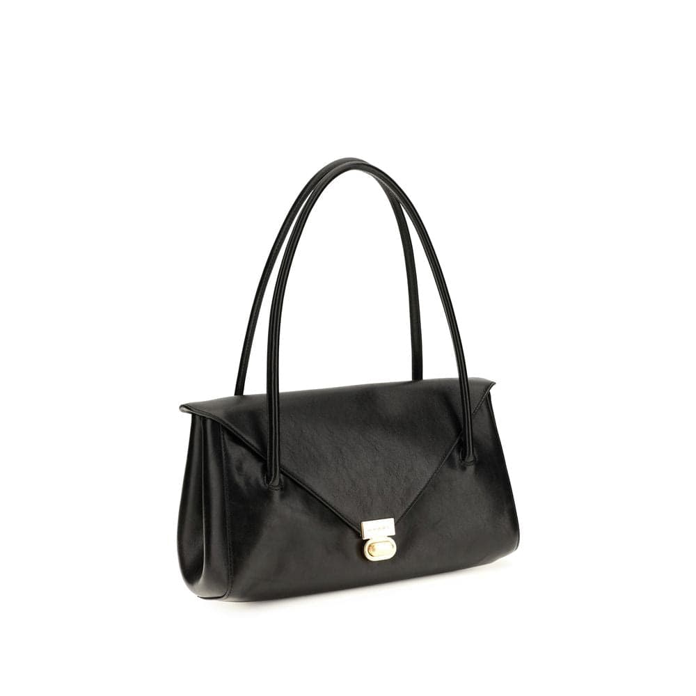 Black Calf Leather Bos Taurus Shoulder Bag - 2