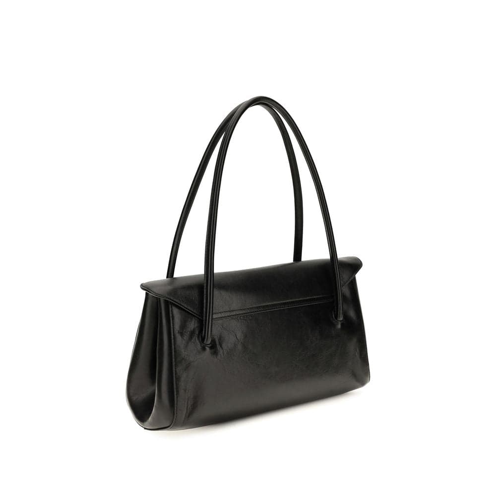 Black Calf Leather Bos Taurus Shoulder Bag - 3