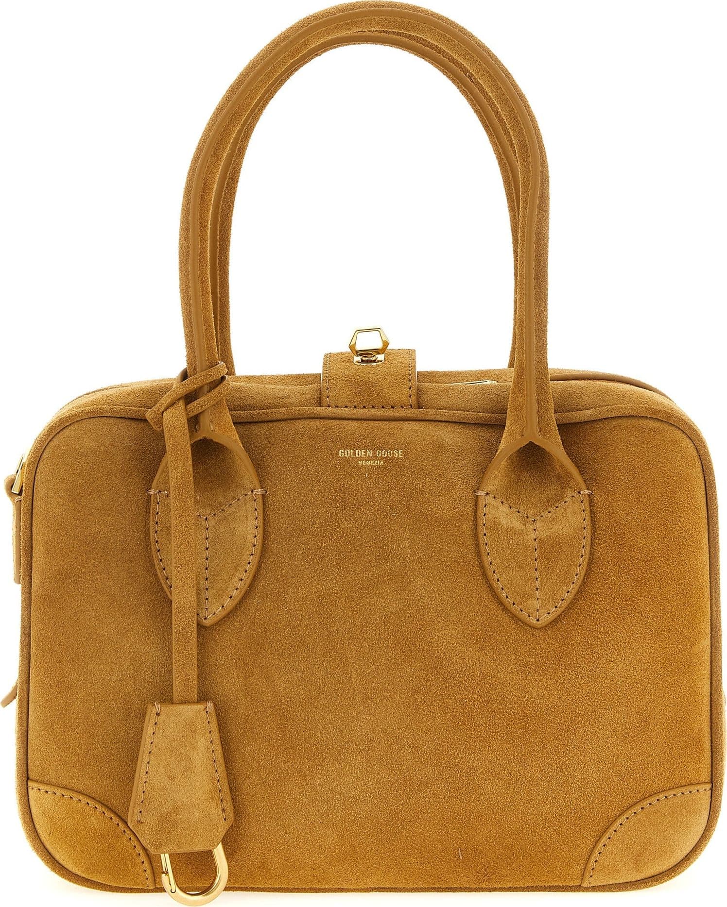 Beige Cowhide Handbag