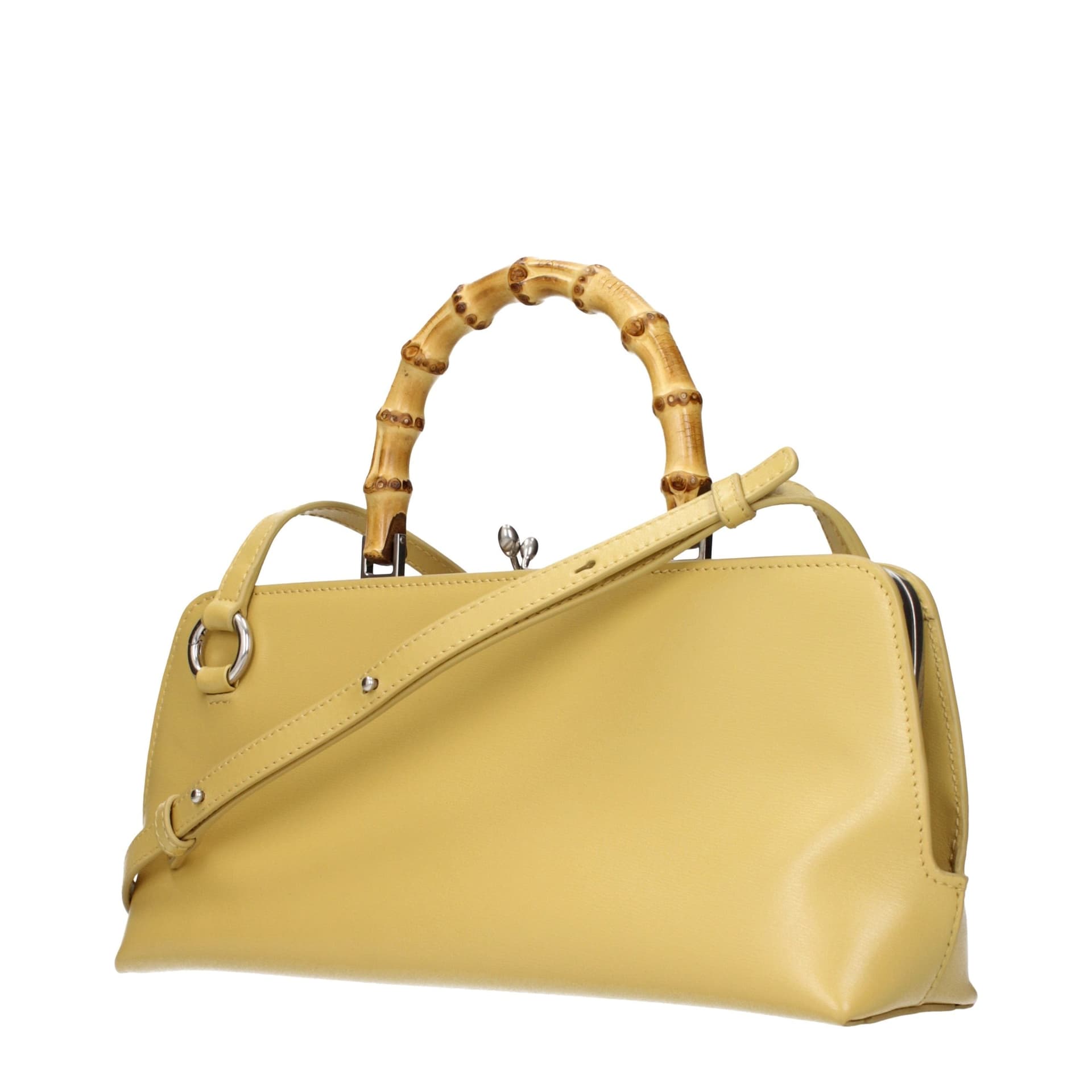 Yellow Leather Crossbody Bag - 2