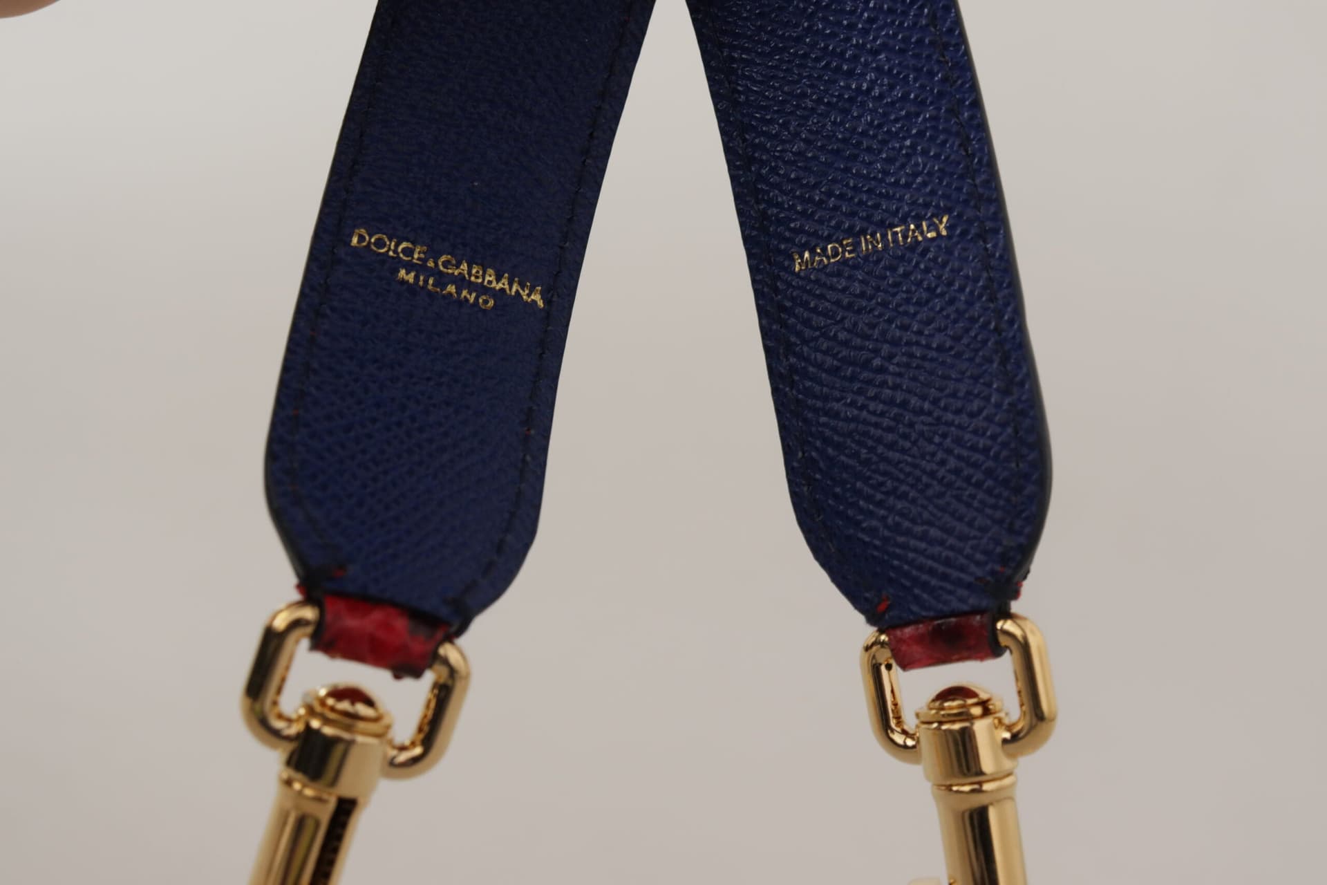 Red Exotic Leather Crystals Shoulder Strap - 3
