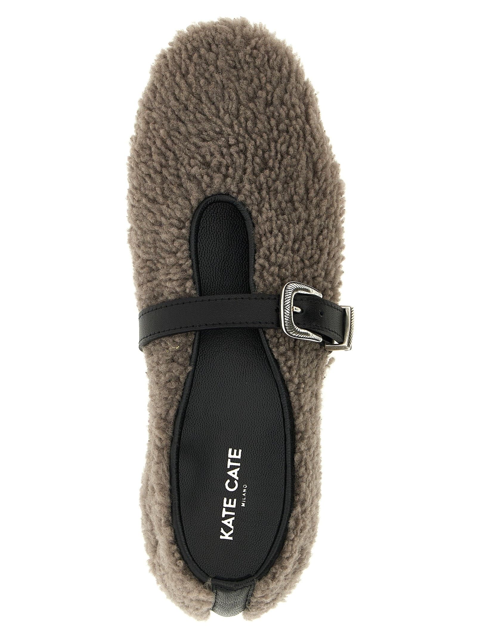 Gray Calfskin Ballet Flats - 4