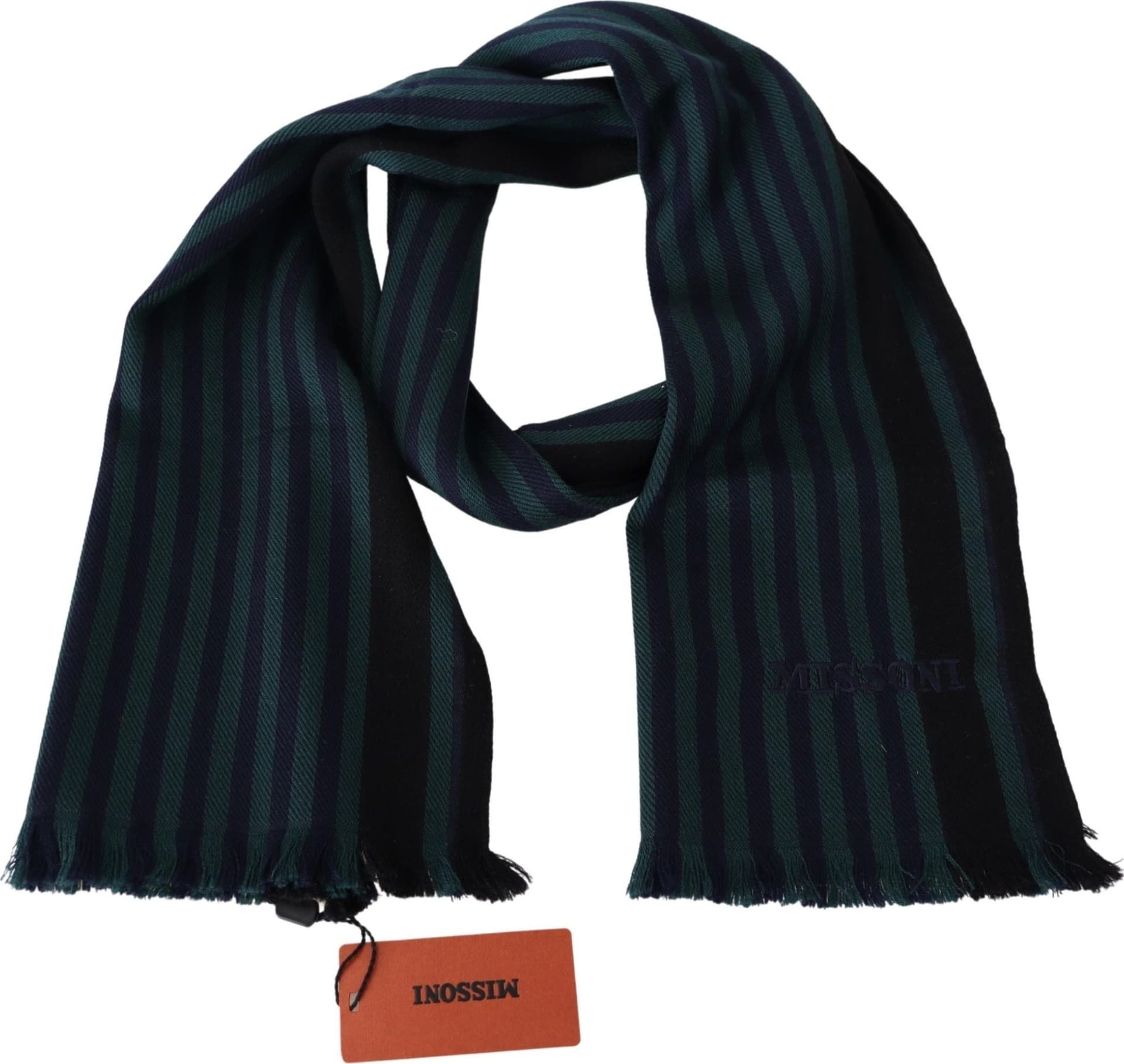 Multicolor Striped Wool Unisex Neck Wrap Shawl - 2