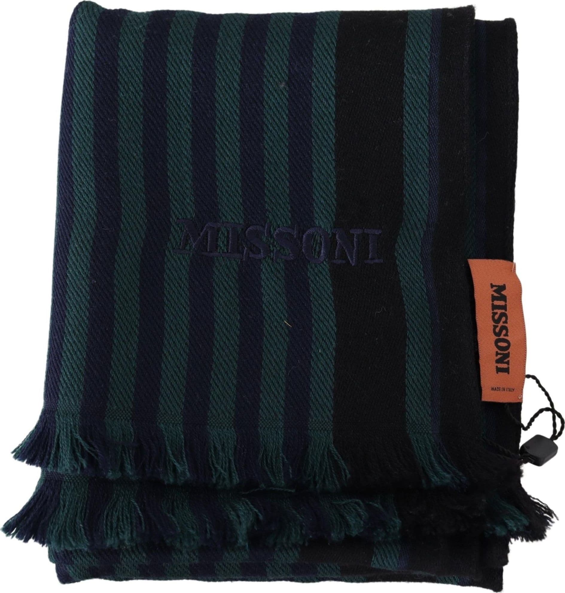 Multicolor Striped Wool Unisex Neck Wrap Shawl - 3