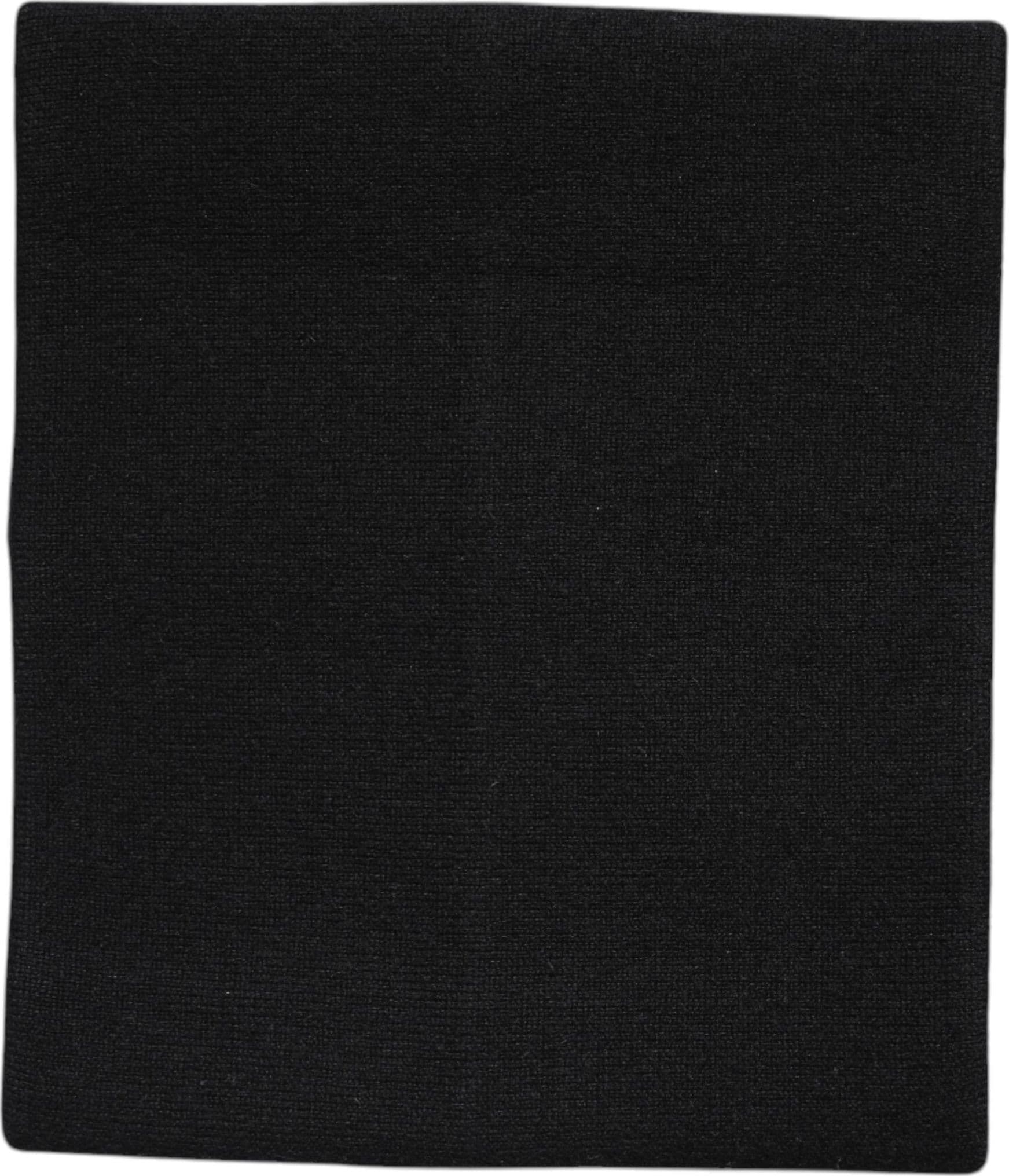 Black Cashmere Knitted Neck Warmer Foulard Scarf - 2