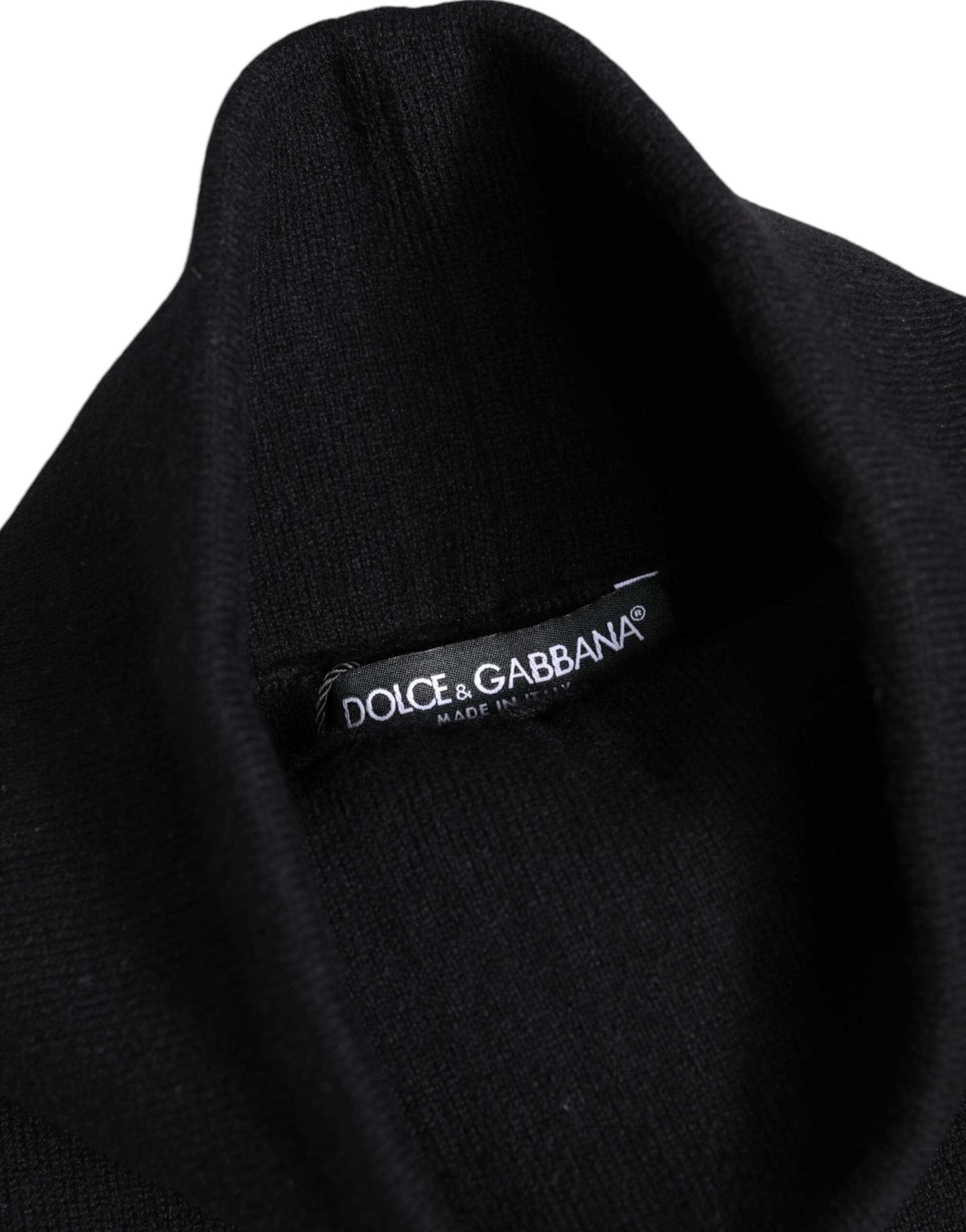 Black Cashmere Knitted Neck Warmer Foulard Scarf - 5