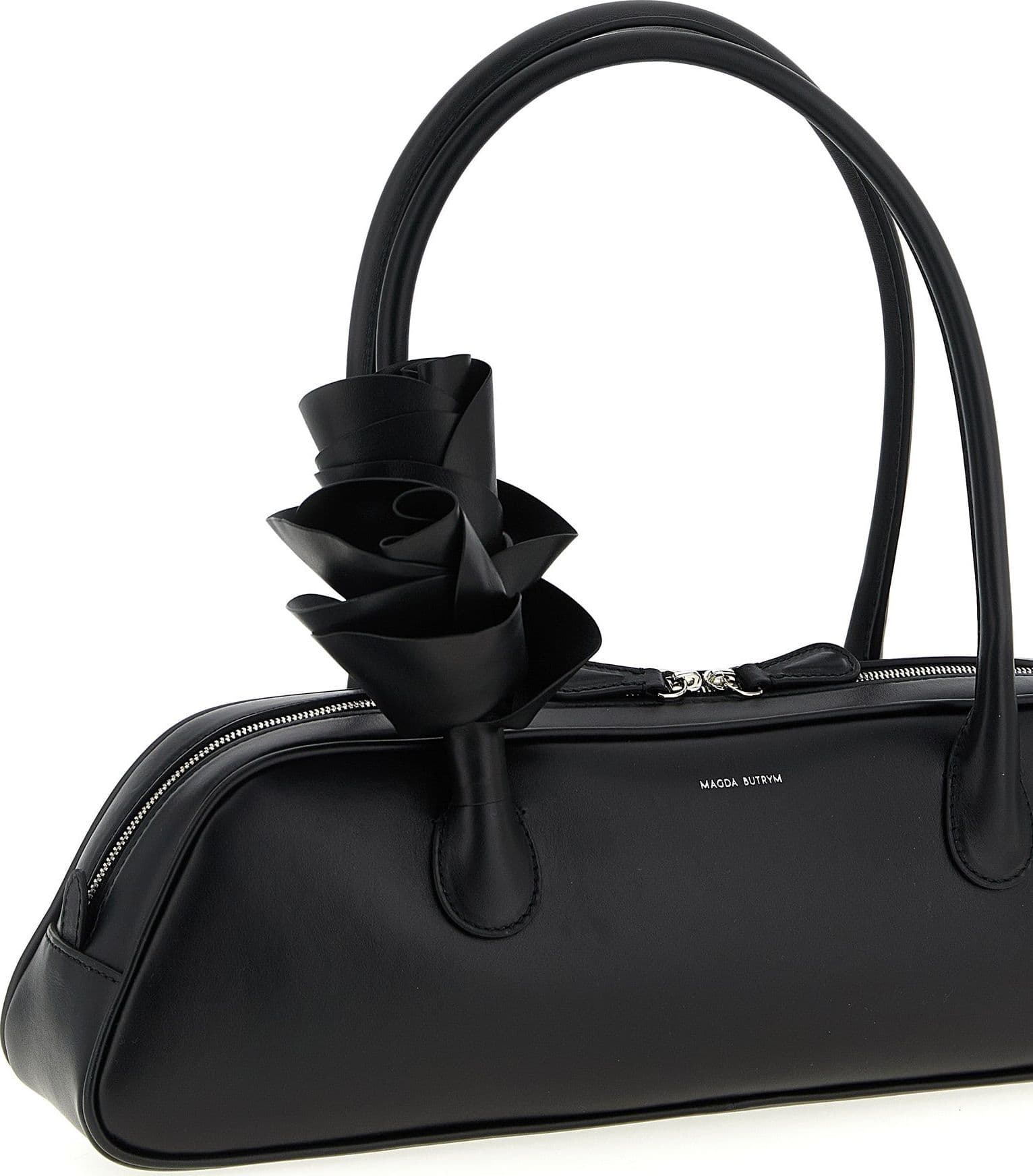 Black Calfskin Shoulder Bag - 3
