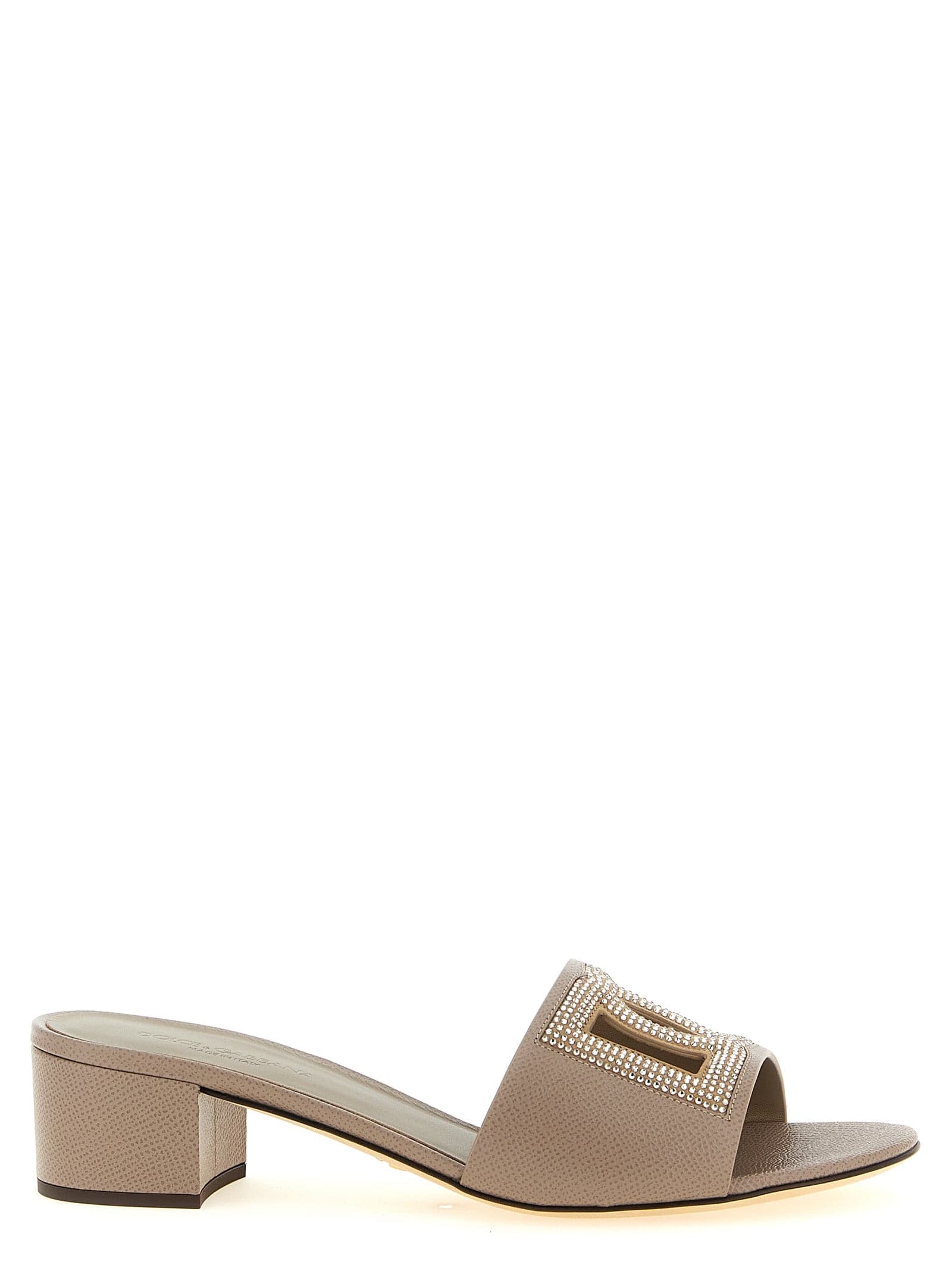Gray Calfskin Mules