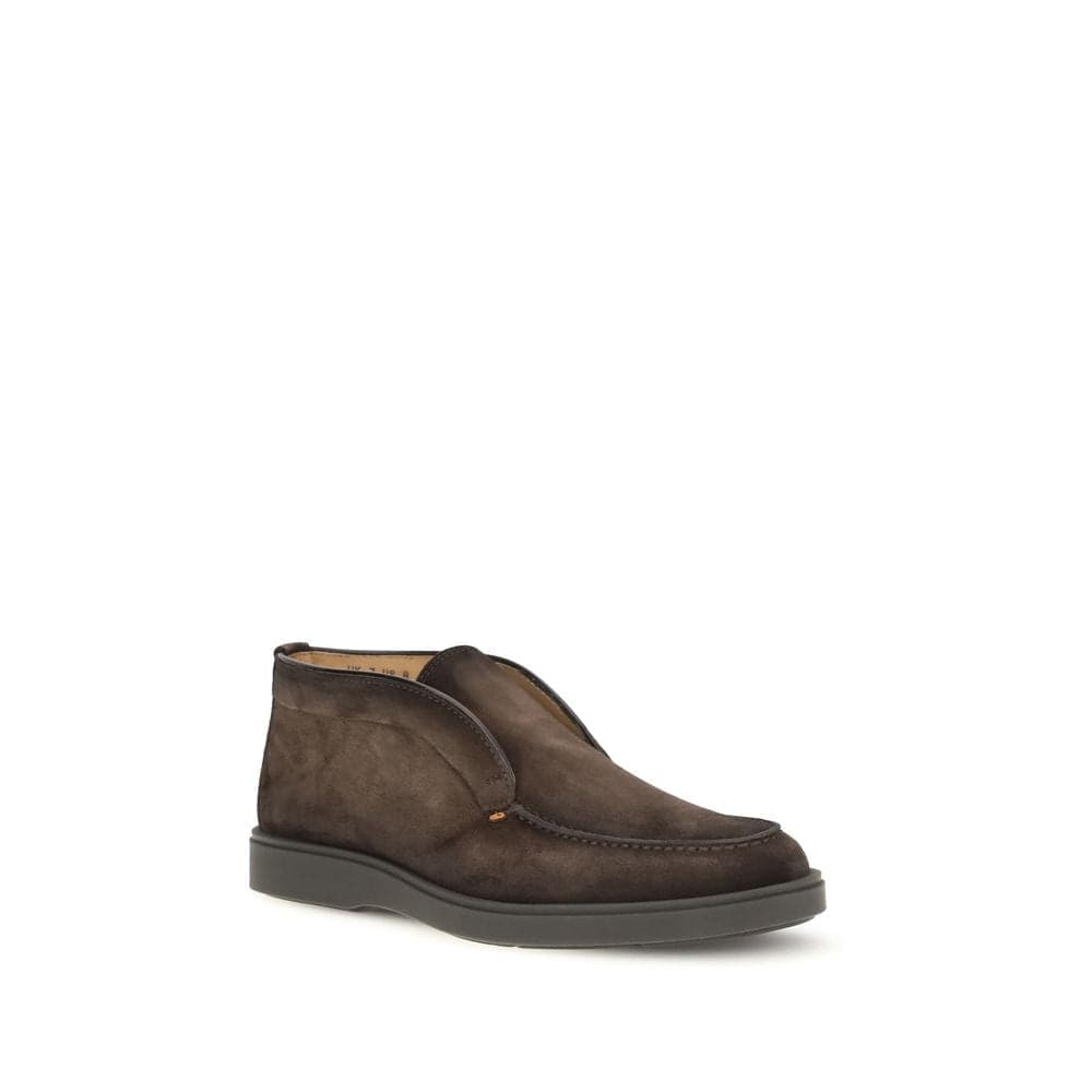 Brown Calf Leather Bos Taurus Ankle Boots - 2