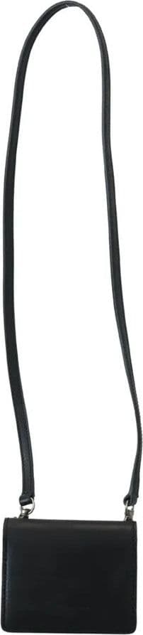 Black Leather Bifold Shoulder Sling Women Wallet - 3