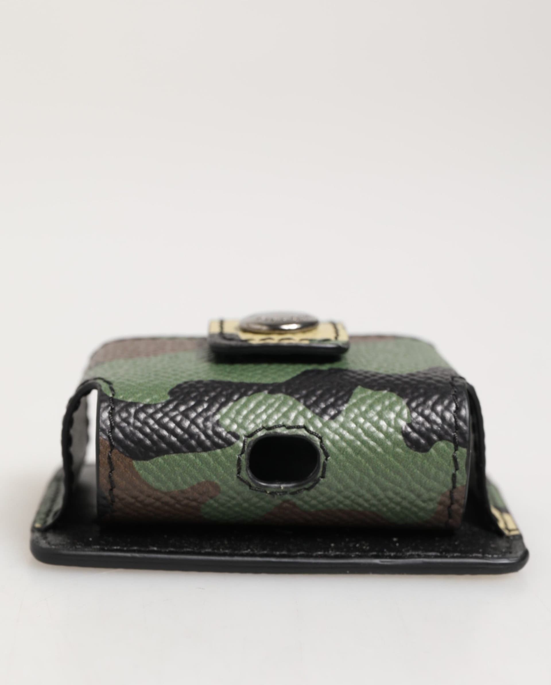 Multicolor Camouflage Leather Metal Accessory Airpods Case - 6