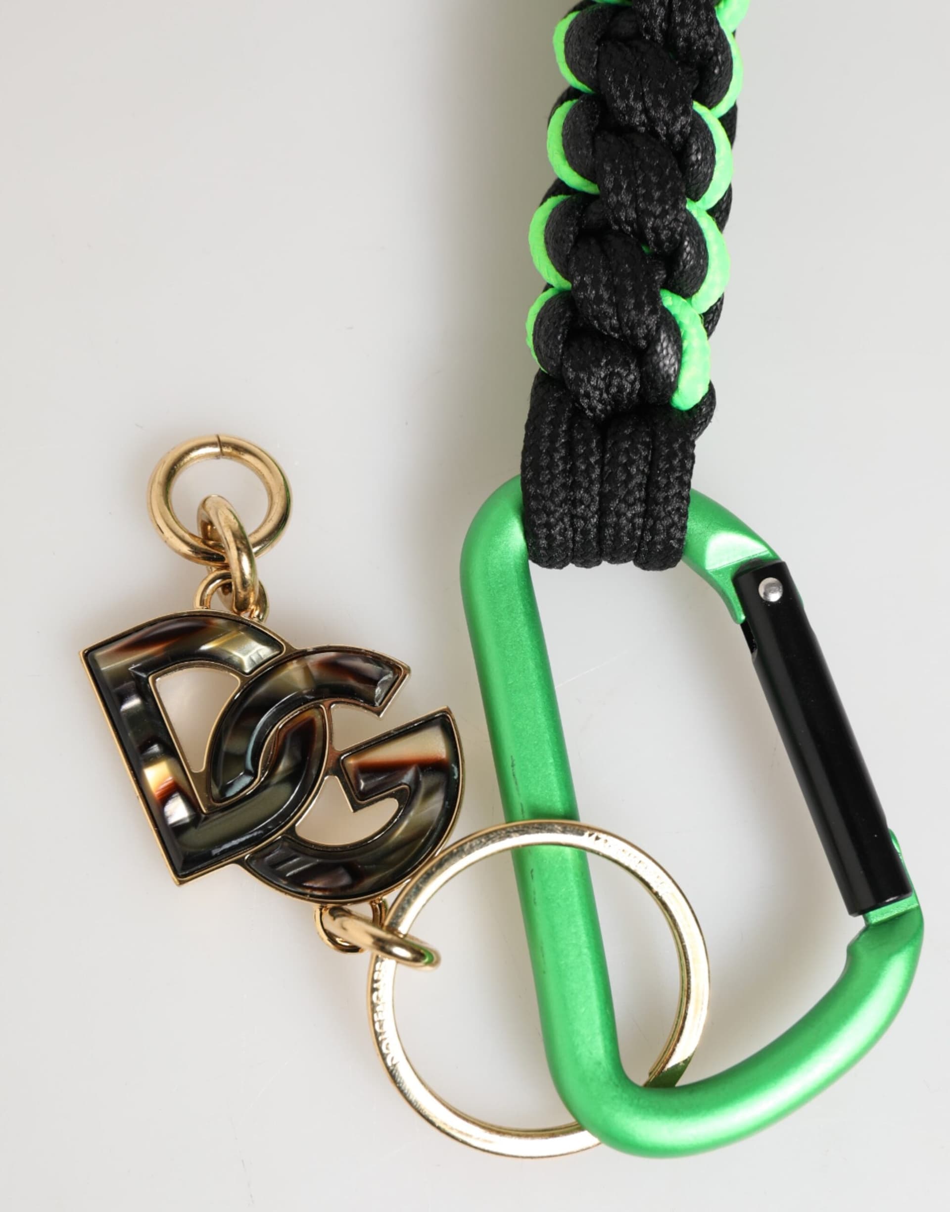 Multicolor Polyester Tape String DG Logo Keychain Keyring - 3