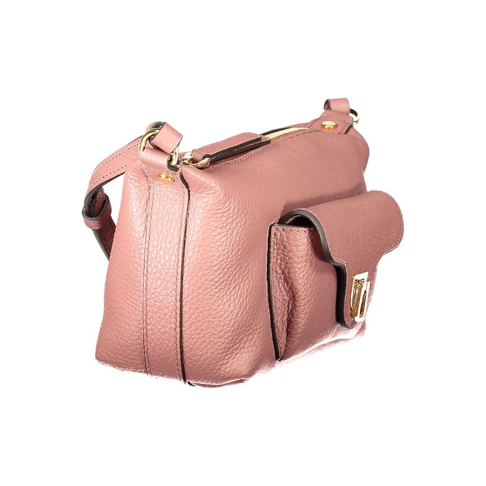 Pink Leather Handbag - 3