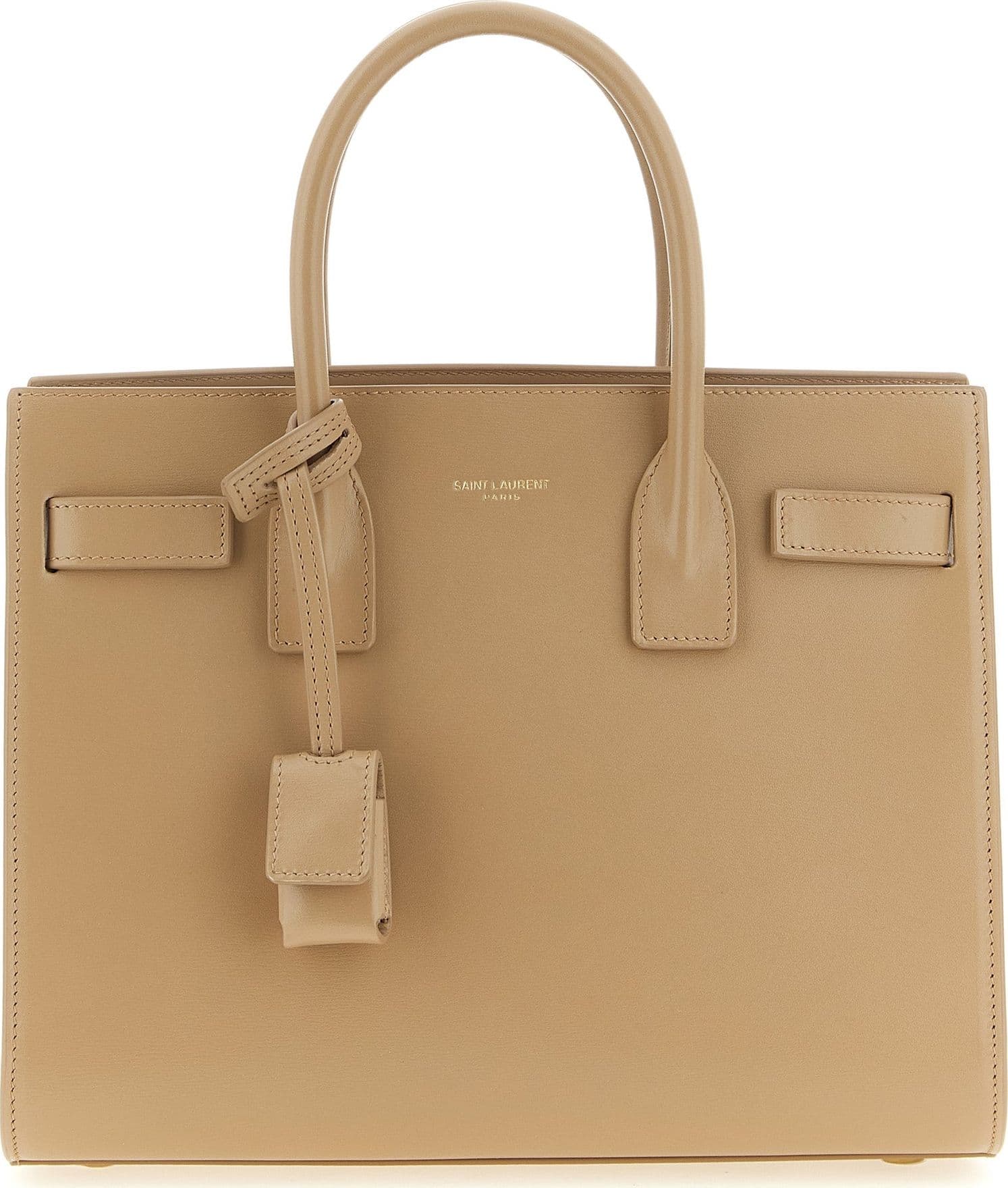 Beige Calfskin Handbag