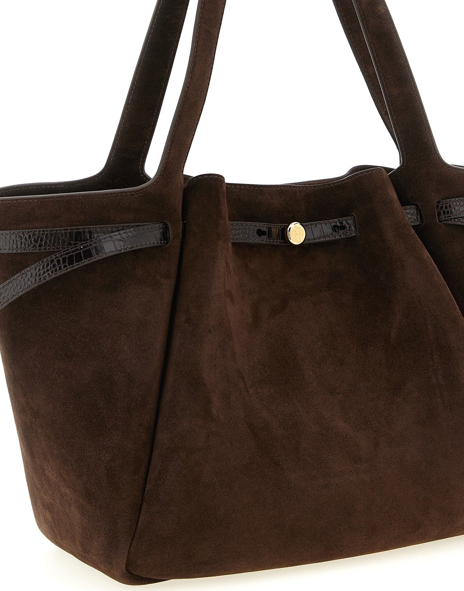 Brown Bovine Leather Tote Bag - 3