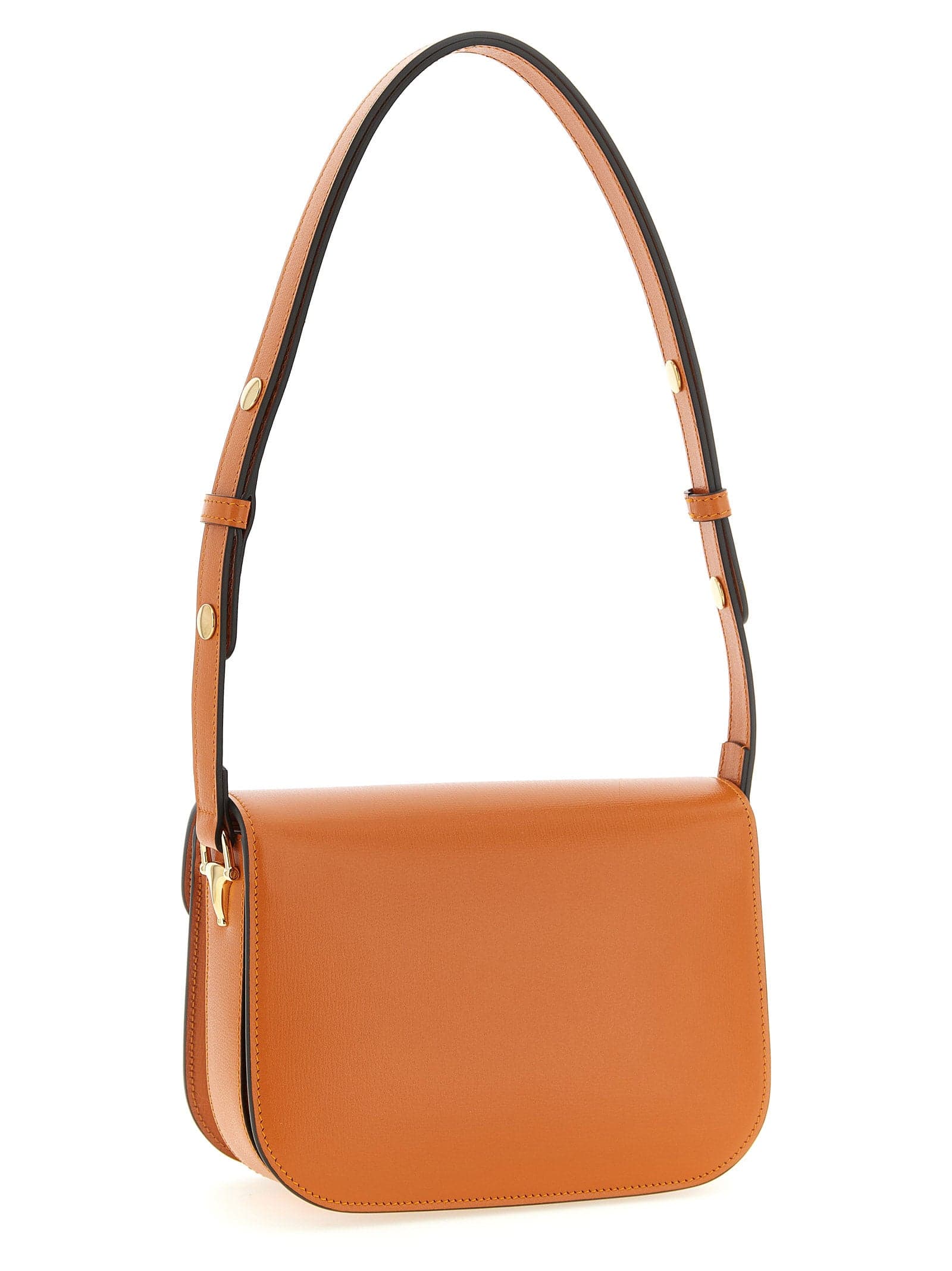 Orange Calfskin Shoulder Bag - 2