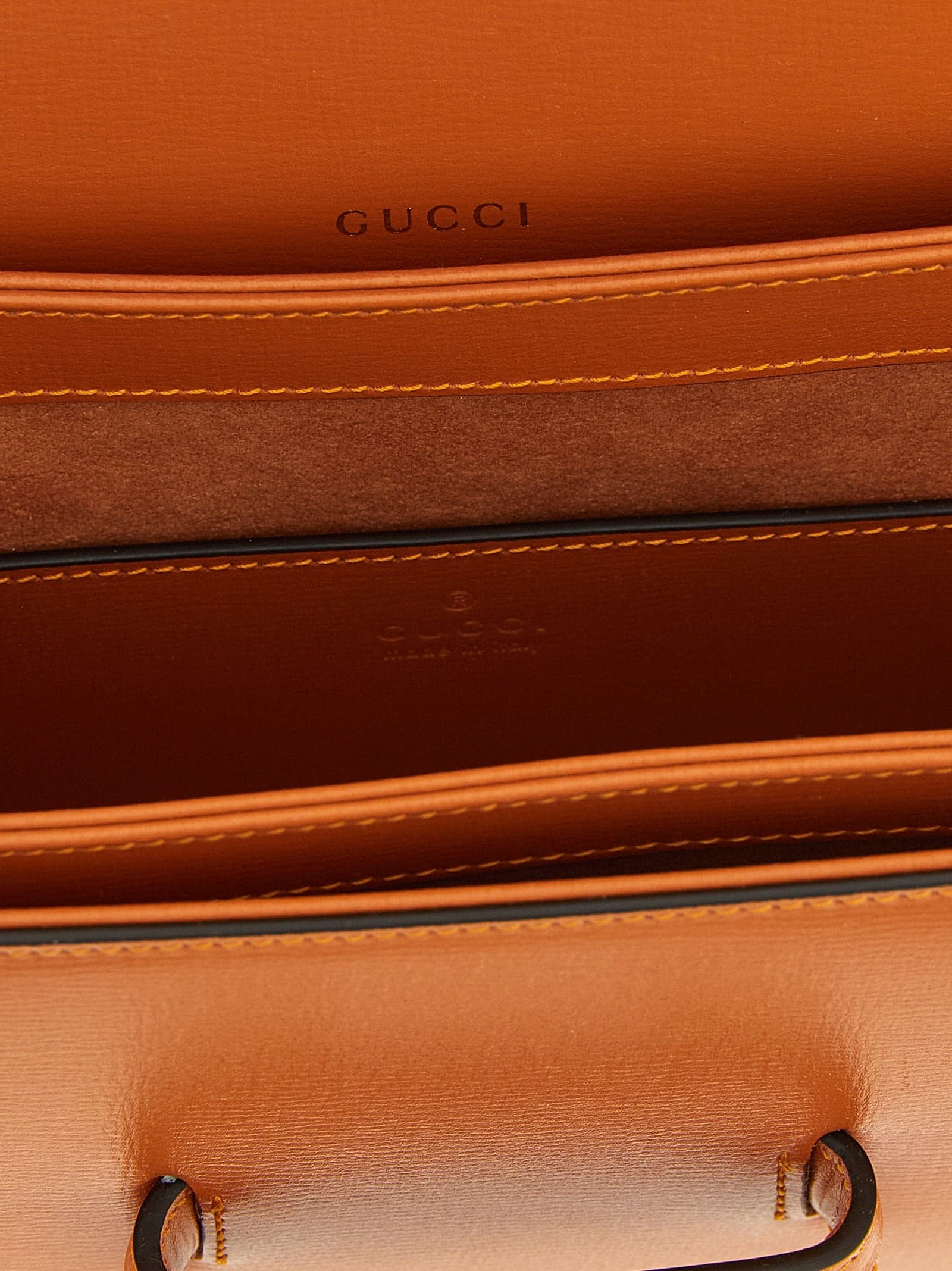 Orange Calfskin Shoulder Bag - 4