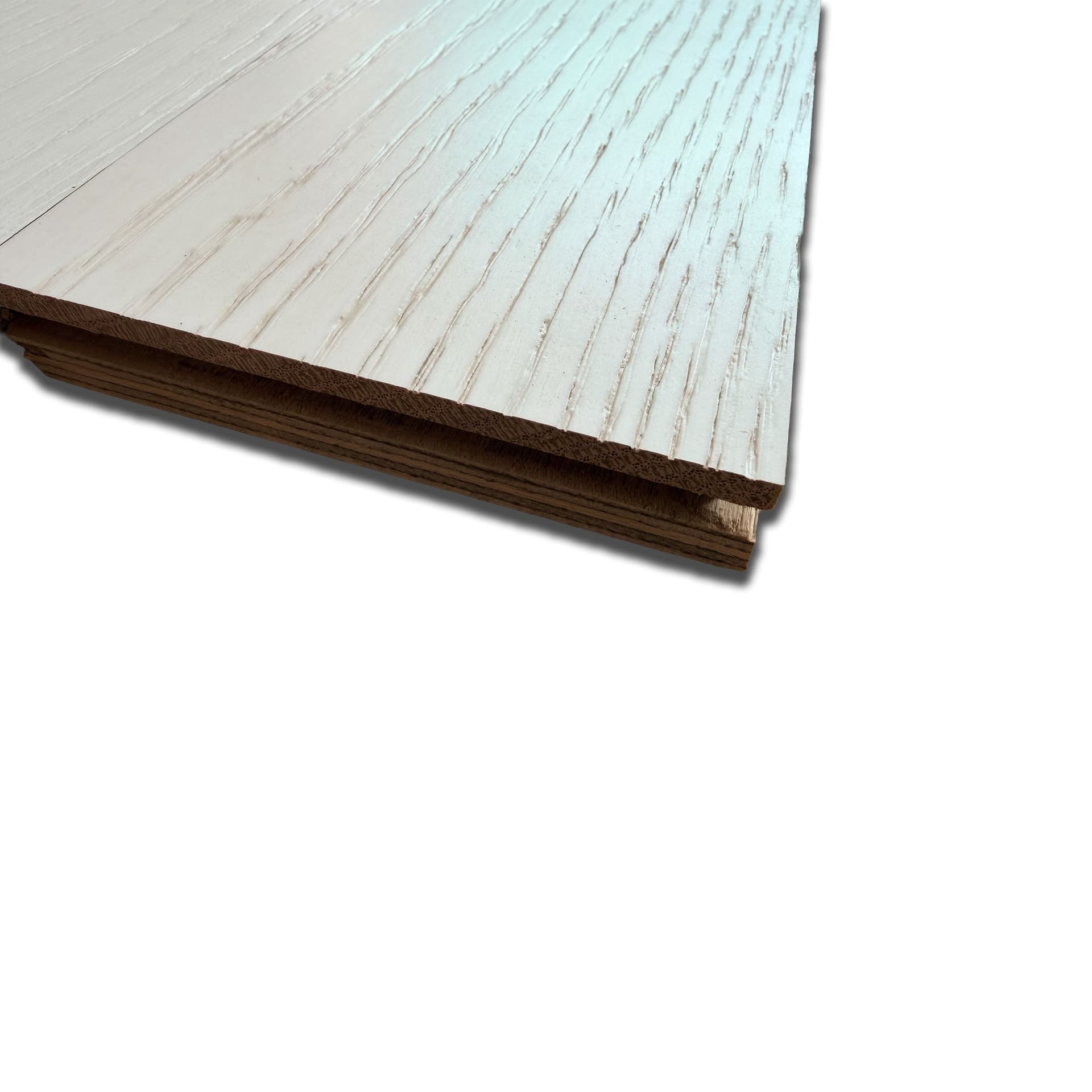 €24,99mq * STOCK GARBELOTTO * Lotto da 50mq di Parquet prefinito in rovere SBIANCATO Spazzolato 14x90x500/1000 (3,5mm nobile) - 2