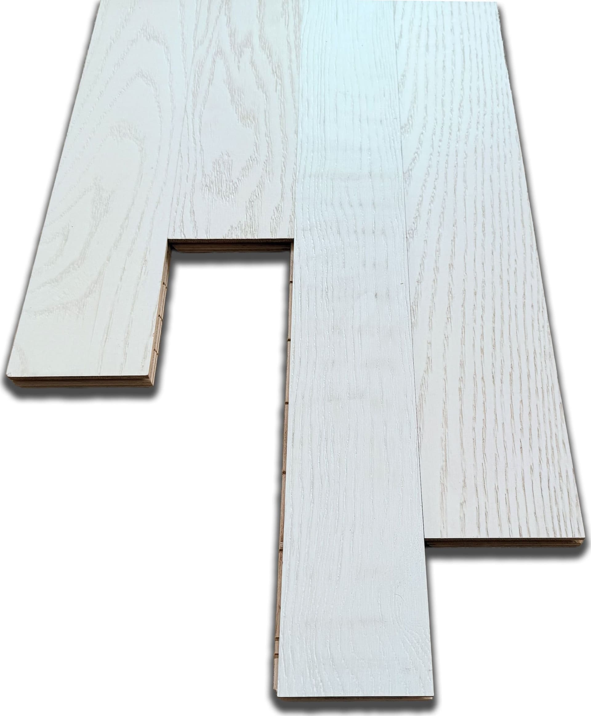 €24,99mq * STOCK GARBELOTTO * Lotto da 50mq di Parquet prefinito in rovere SBIANCATO Spazzolato 14x90x500/1000 (3,5mm nobile) - 3
