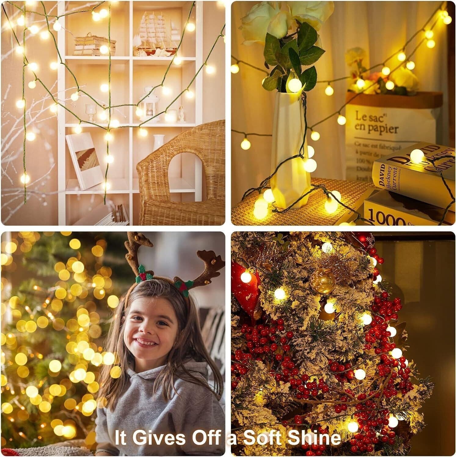 Luci Natale Interno Lucine Balcone - Decorative Catena Luminosa 15M - 4