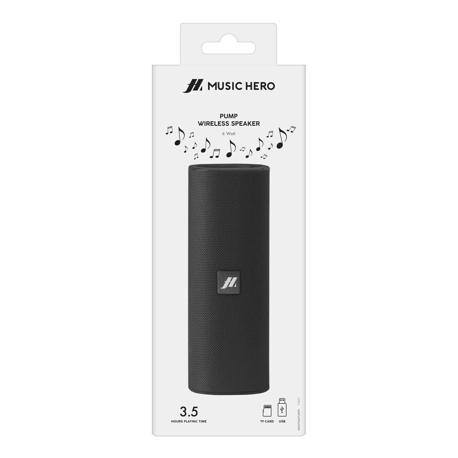 Music Hero Speaker wireless Pump 6W con laccio e finitura in tessuto - 3