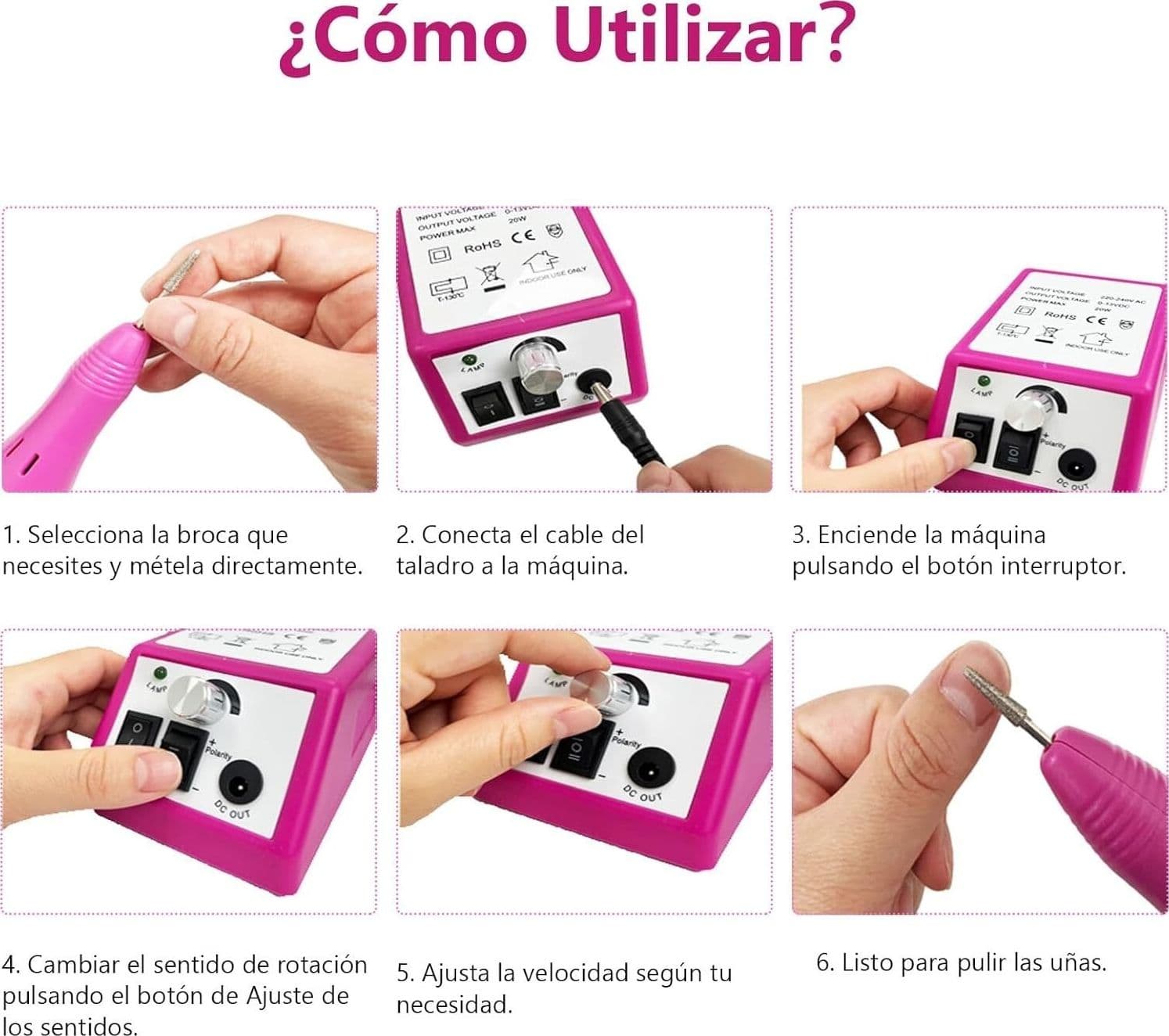 Fresa per unghie Kit professionale lima per unghie elettrica per manicure - 4