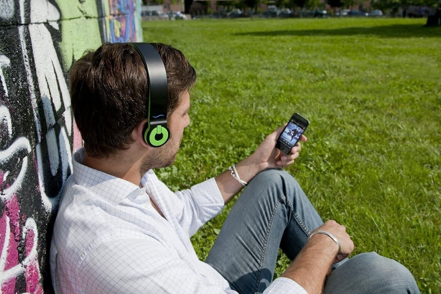 Hi-Fun HFHIEDO - Cuffia Bluetooth, Colore Verde - 2