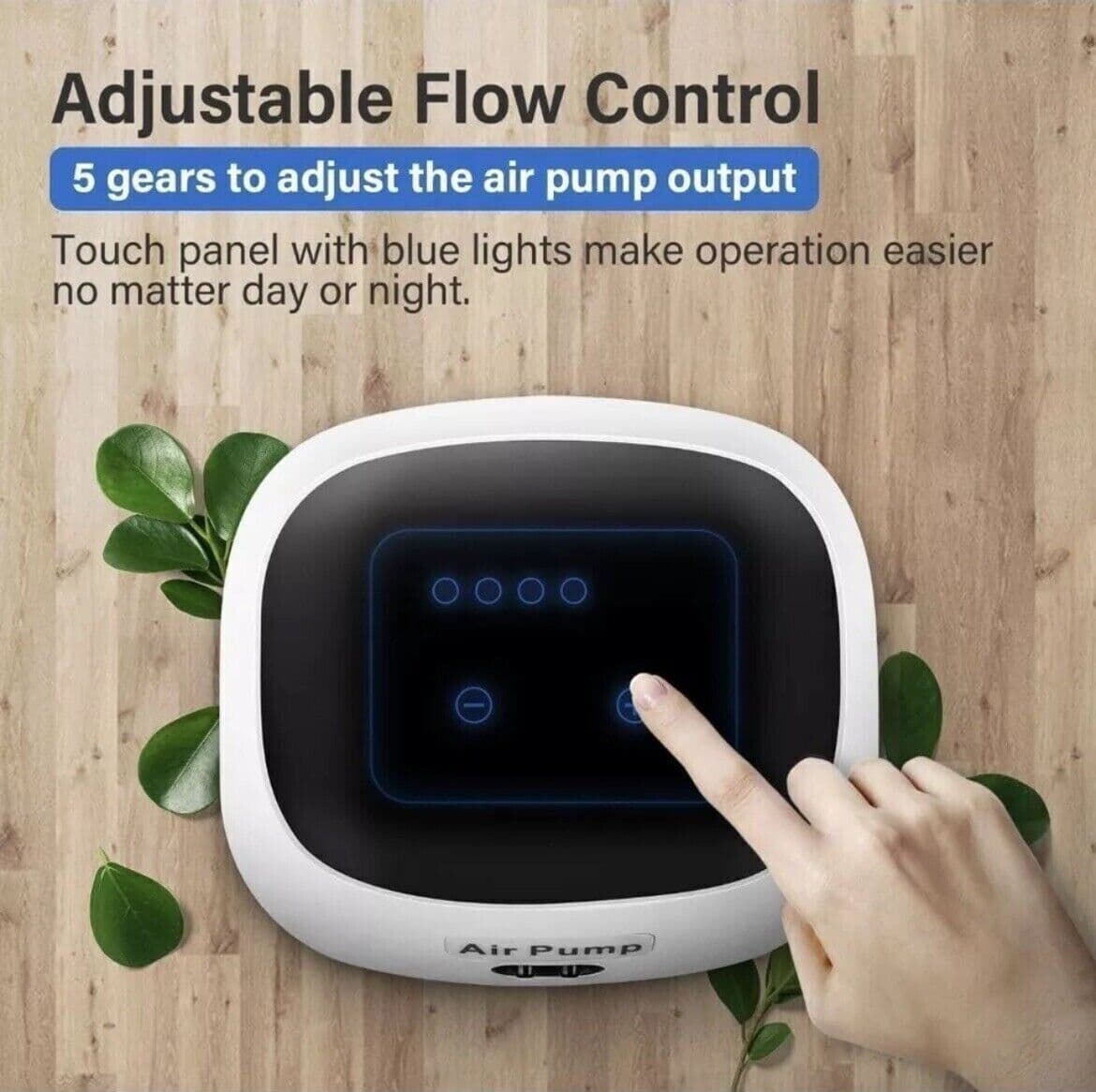 Pompa ad Aria per Acquario Simple deluxe con doppia Uscita del Flusso d'Aria - 5