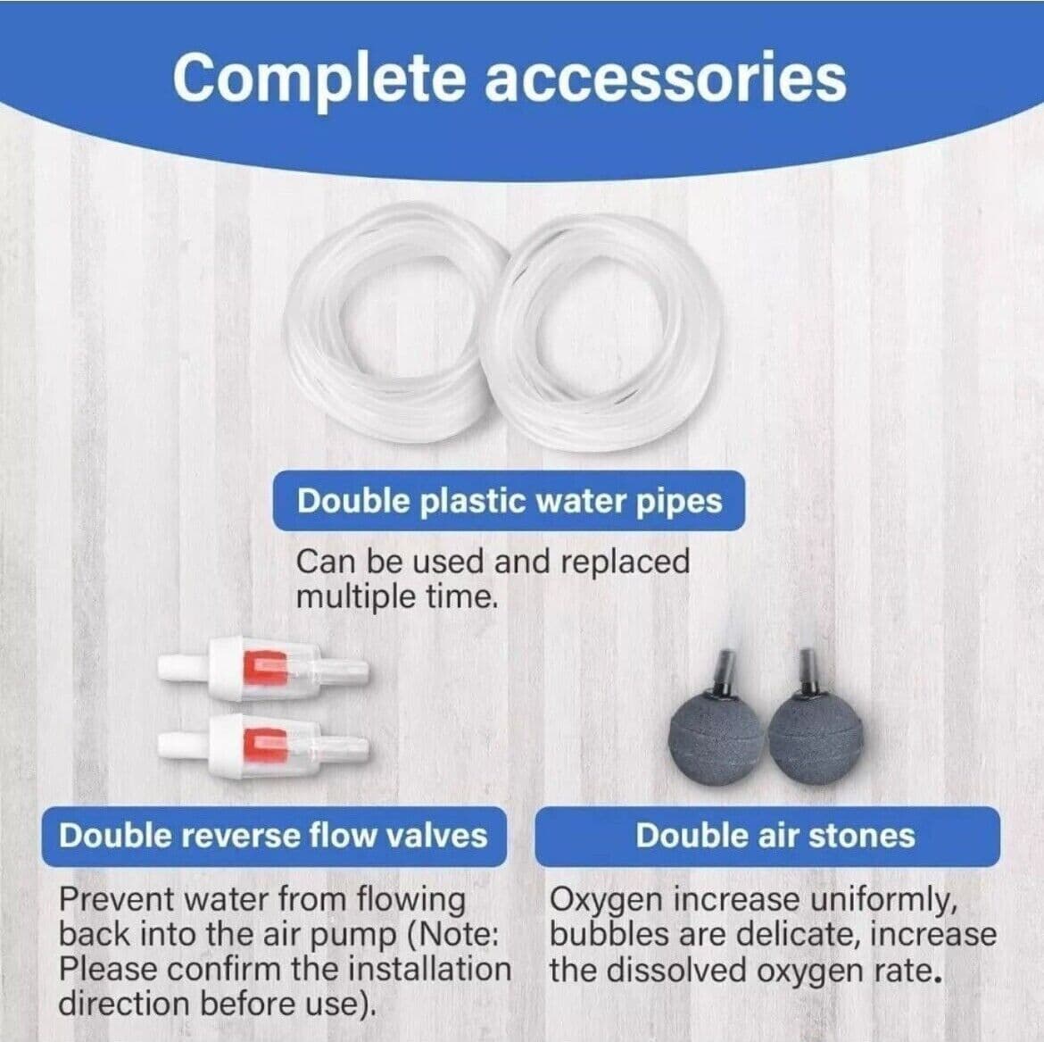 Pompa ad Aria per Acquario Simple deluxe con doppia Uscita del Flusso d'Aria - 7