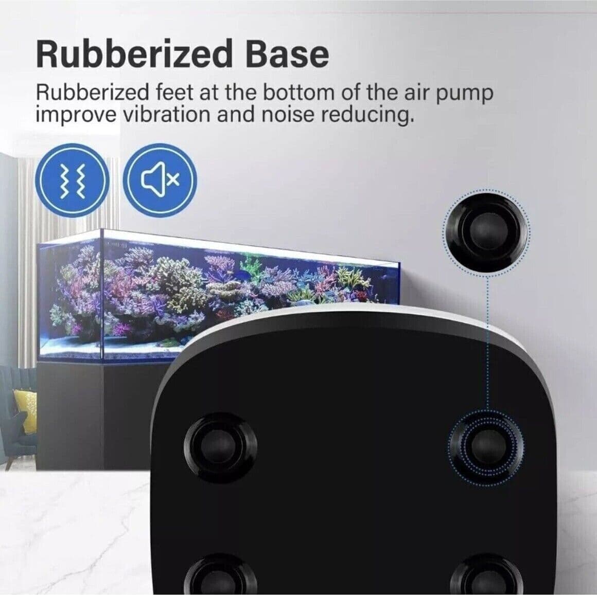 Pompa ad Aria per Acquario Simple deluxe con doppia Uscita del Flusso d'Aria - 8
