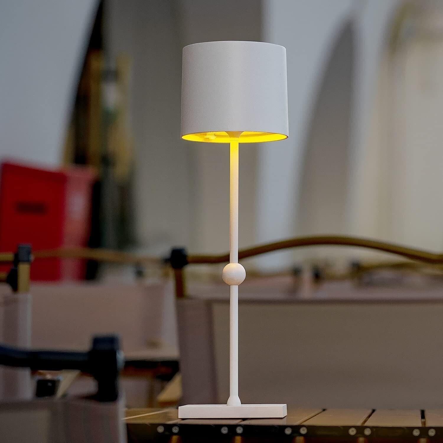 Lampada da tavolo a LED, batteria ricaricabile da 5200 mAh, 3 colori dimmerabile - 5