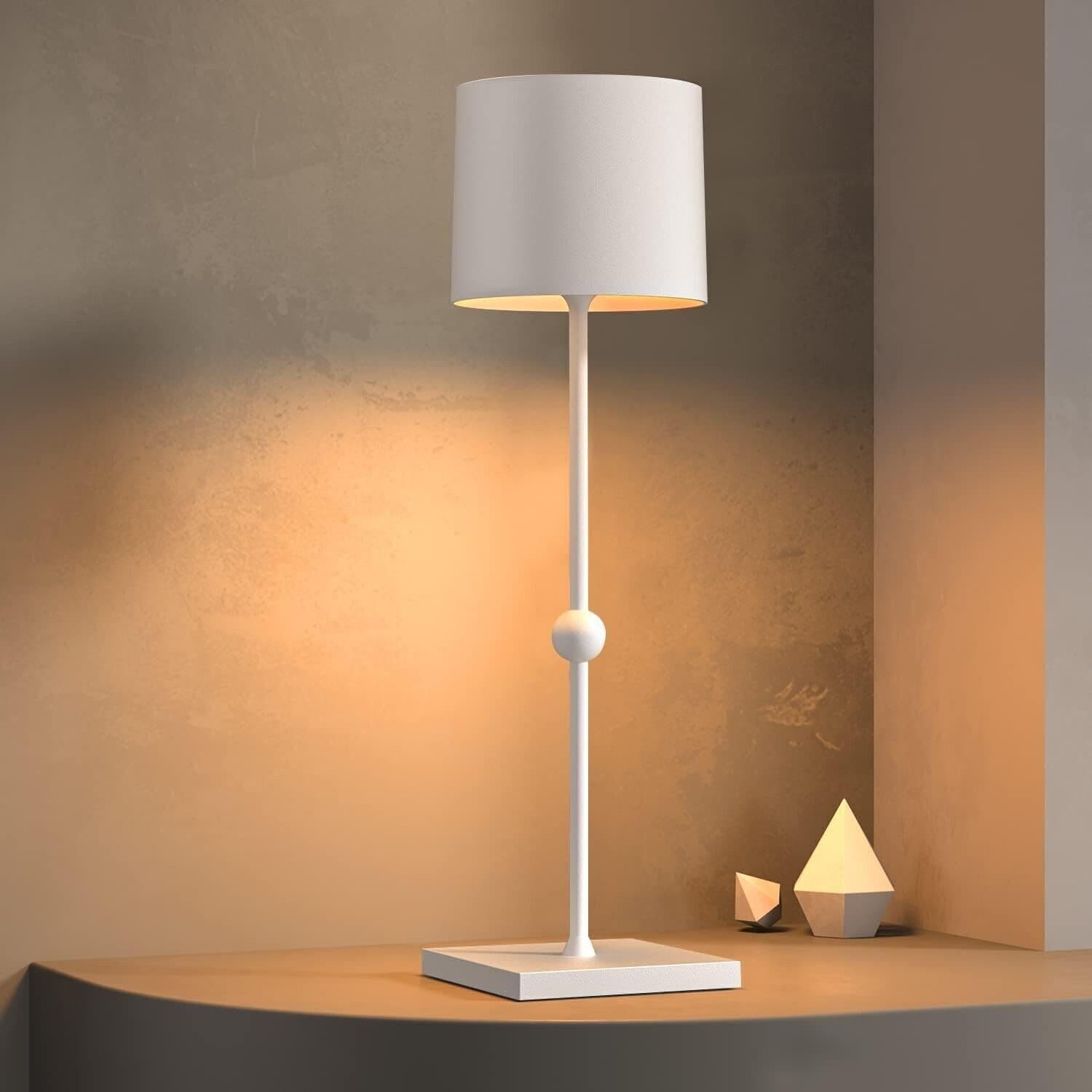 Lampada da tavolo a LED, batteria ricaricabile da 5200 mAh, 3 colori dimmerabile - 7