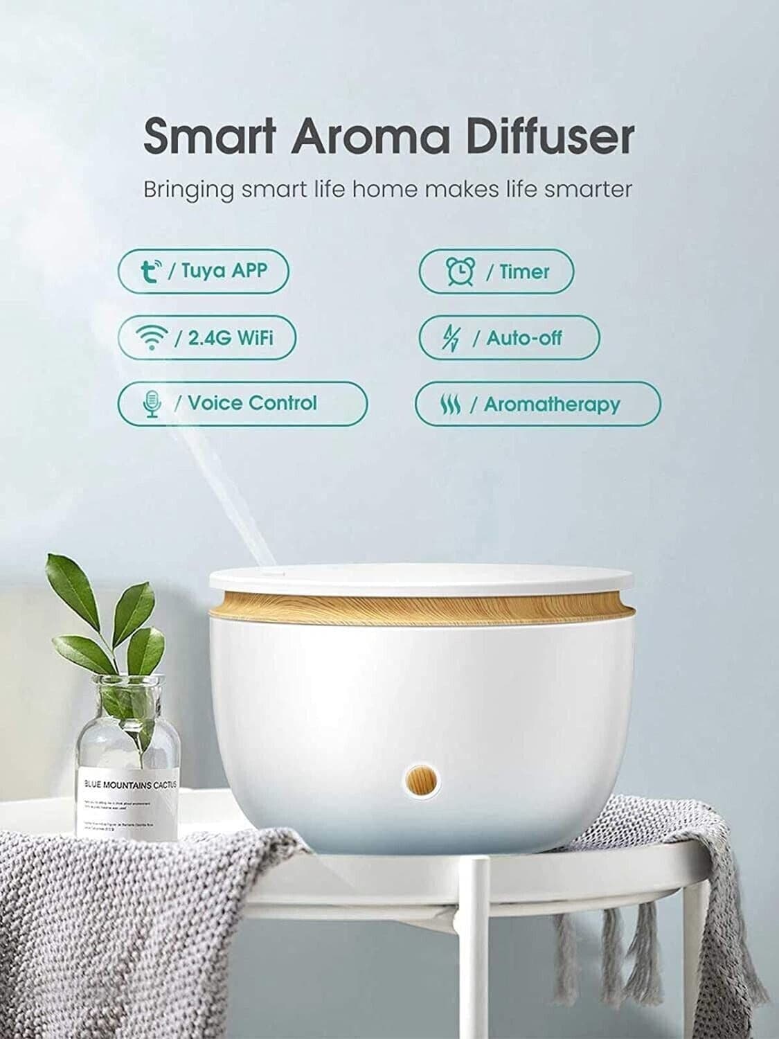 Smart WiFi Wireless Oil Diffuser Umidificatore App Controllo vocale Diffusore - 7