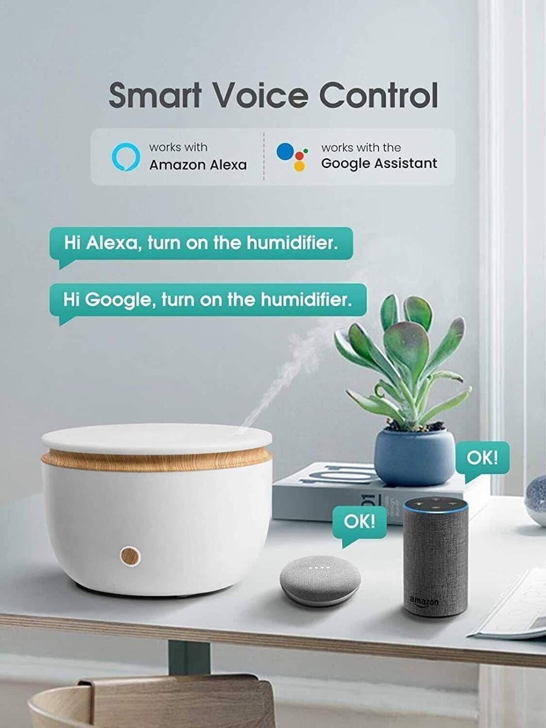 Smart WiFi Wireless Oil Diffuser Umidificatore App Controllo vocale Diffusore - 6