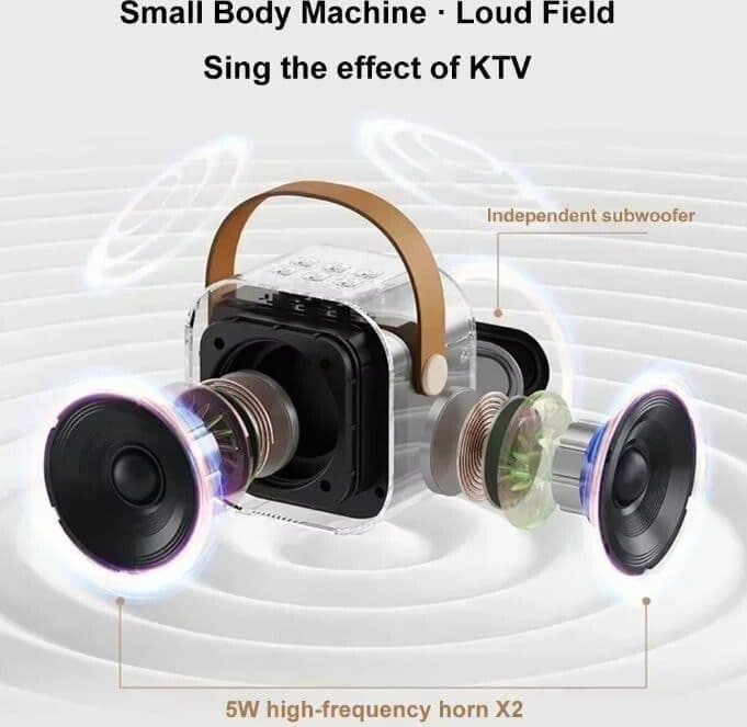 K12 Bluetooth Karaoke Machine Sistema di altoparlanti PA portatile 5.3 con 1-2 m - 5