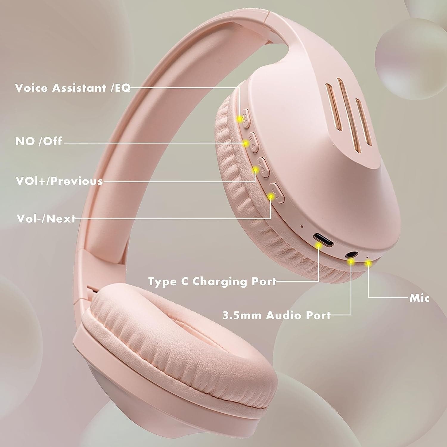 Cuffie Bluetooth ZIHNIC sovraurali wireless 5 modalità di equalizzazione HIFI - 3