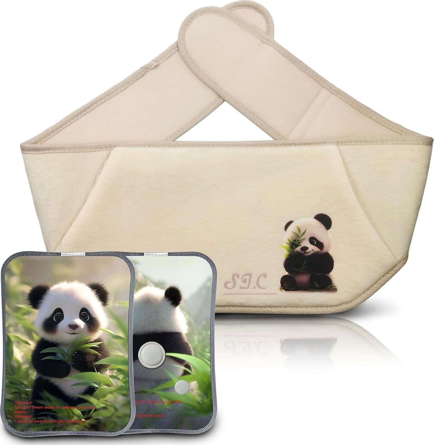 Borsa dell'acqua calda elettrica in peluche da 500 W, rimovibile e lavabile. - 6
