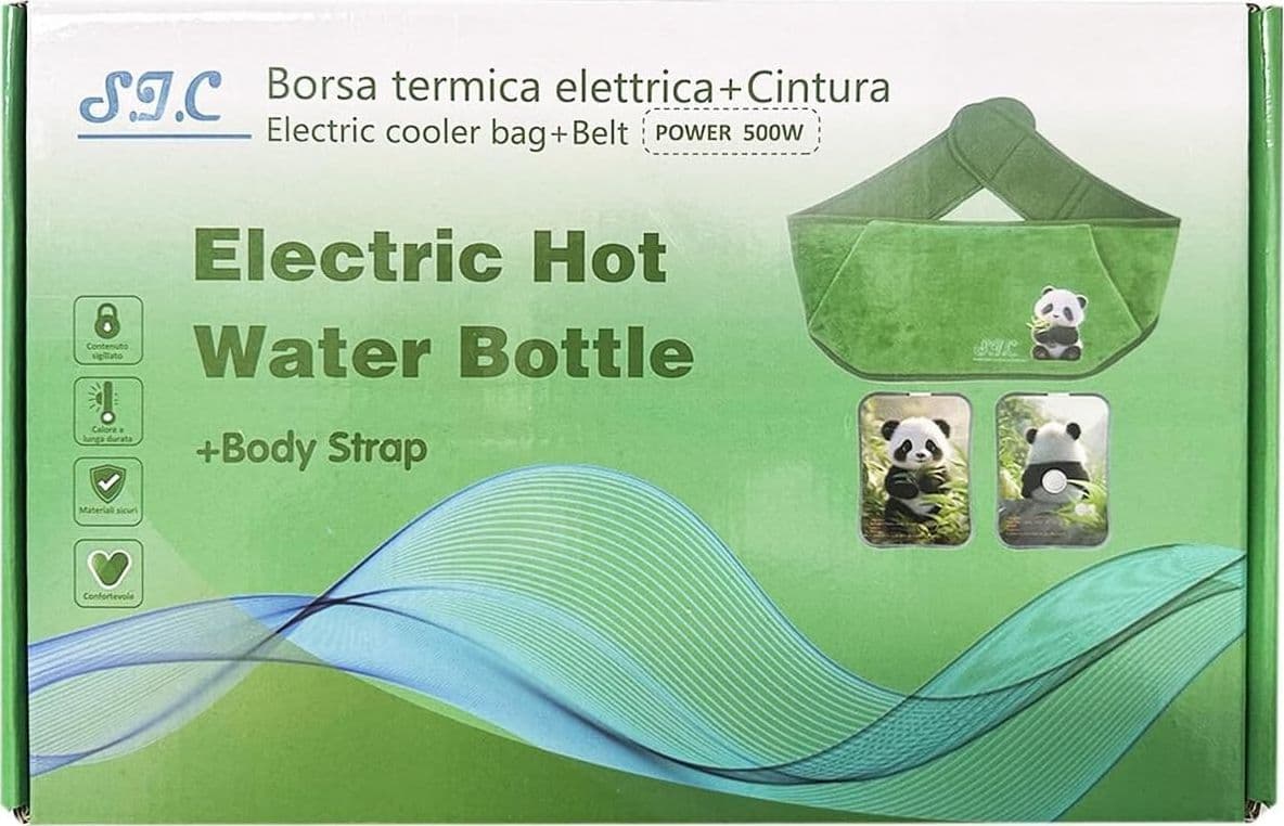 Borsa dell'acqua calda elettrica in peluche da 500 W, rimovibile e lavabile. - 7