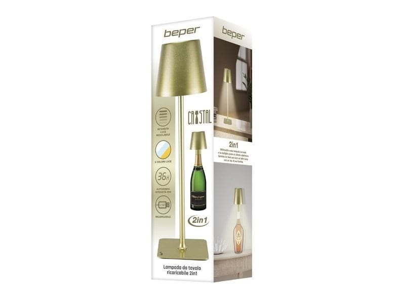 Lampada da Tavolo Senza Fili 2in1 Adattatore per bottiglie incluso Bper - 6