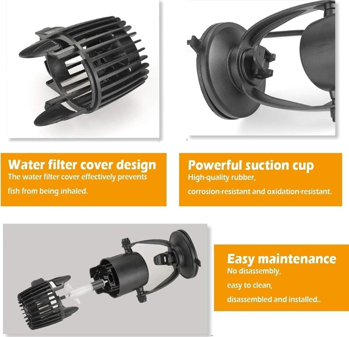 Pompa per acquario BPS 7500L/H Pompa di circolazione Wave Maker 10W QL-200M - 4