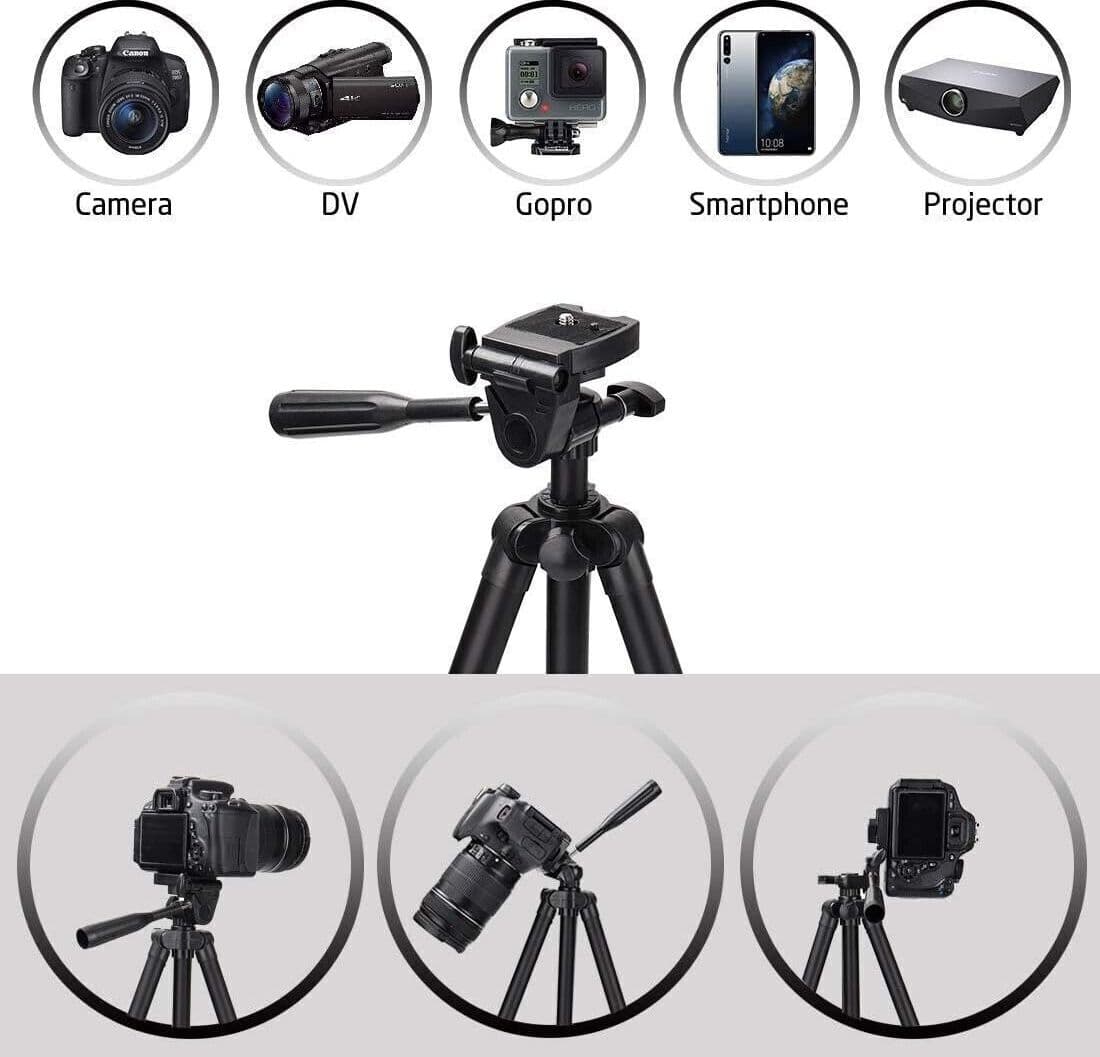 Treppiede 125cm per Cellulare Fotocamera con Supporto Smartphone Bluetooth - 4