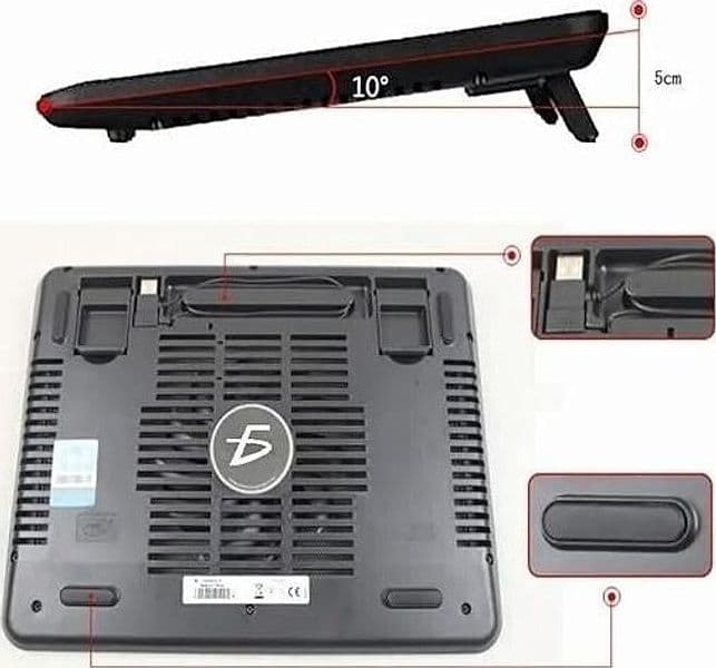 Supporto per LAPTOP Notebook Cooler M19  Design supersottile ventola singola - 7
